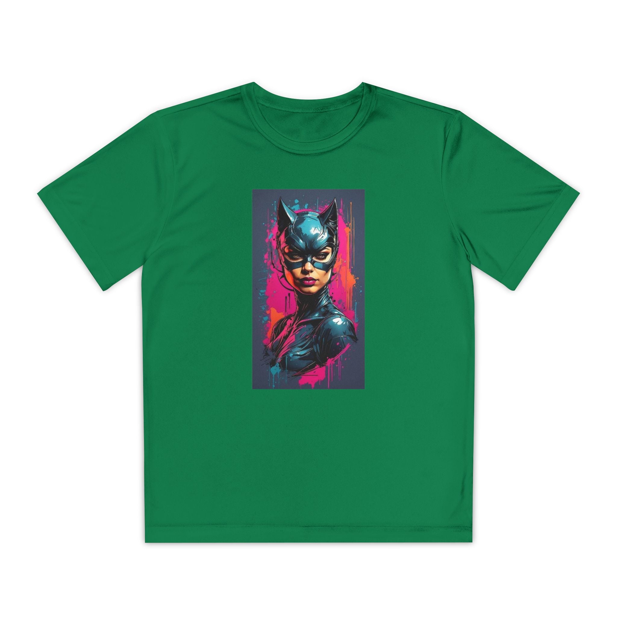 Superhero Youth T-Shirt Sports Graphic Tee, Cool Athletic Shirt for Kids