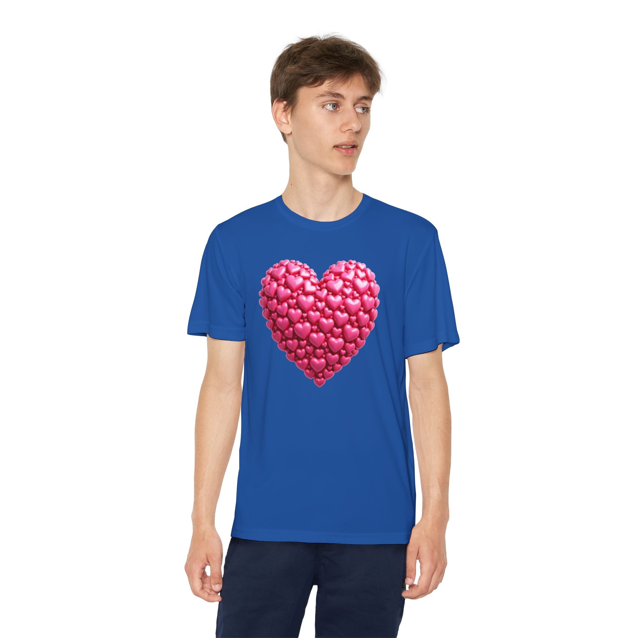 Heart Youth T-Shirt Sports Graphic Tee, Cool Athletic Shirt for Kids, Perfect for Sports Events, Team Spirit