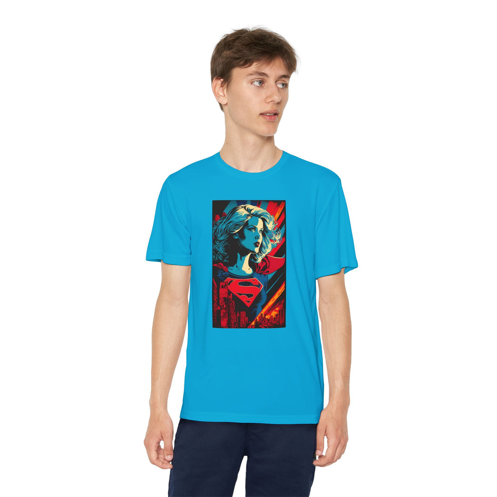 Superhero Youth T-Shirt Sports Graphic Tee, Cool Athletic Shirt for Kids