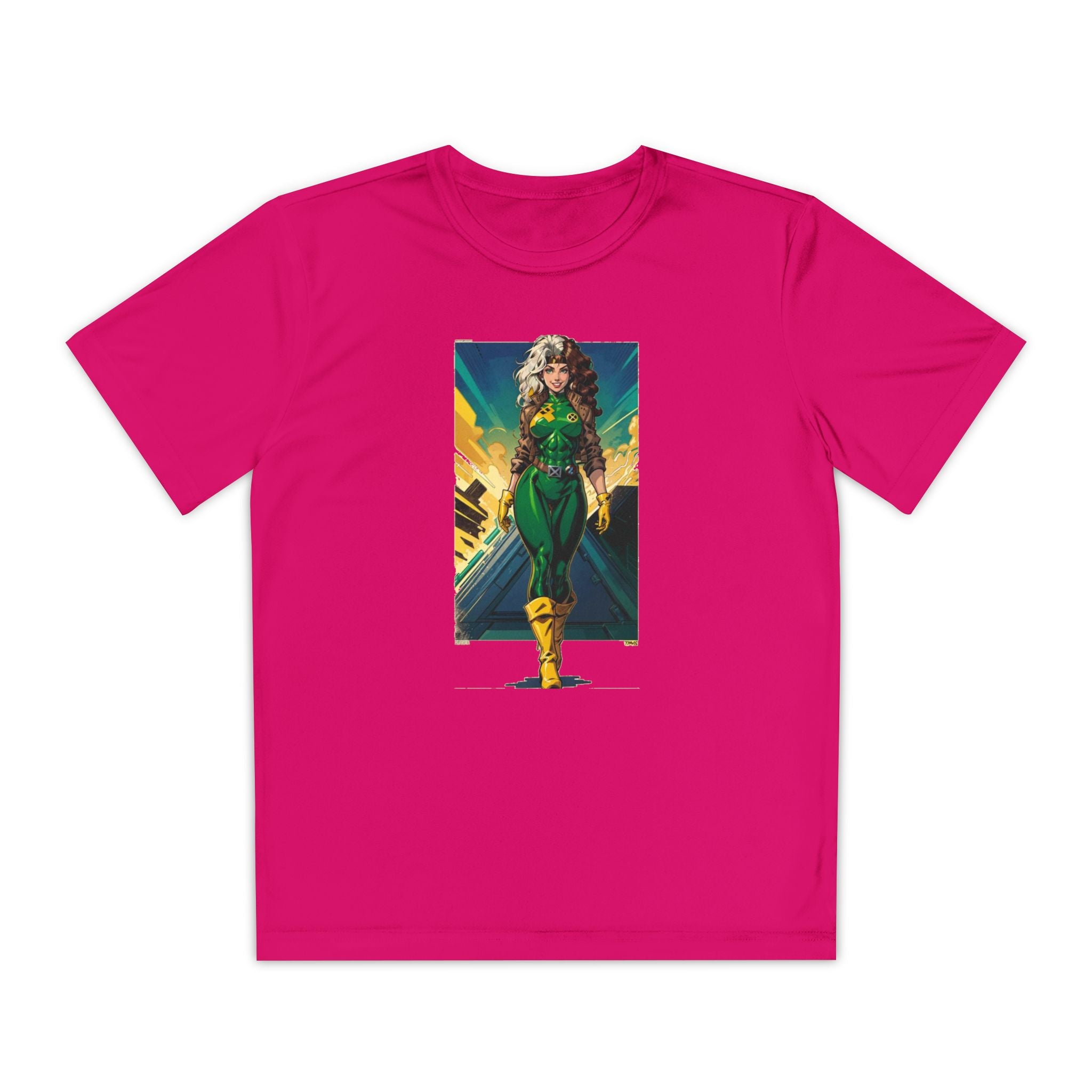 Superhero Youth T-Shirt Sports Graphic Tee, Cool Athletic Shirt for Kids