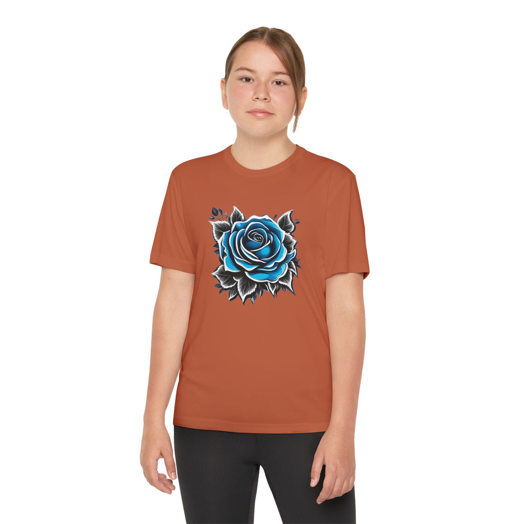 Flower Youth T-Shirt Sports Graphic Tee, Cool Athletic Shirt for Kids