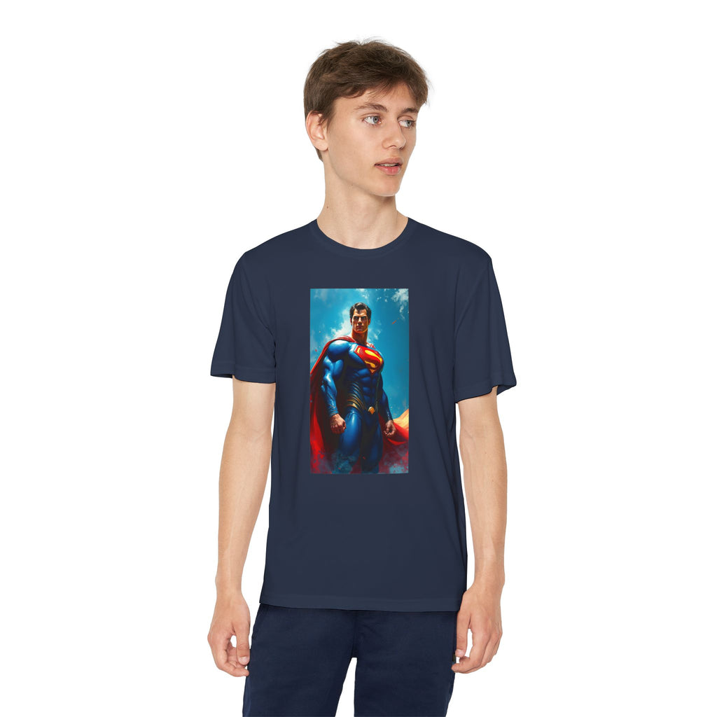 Superman Superhero Marvel T-Shirt, Youth Competitor Tee,  Kids Comic Book Hero Top, Children's Graphic Tee, Youth Super Power T-Shirt