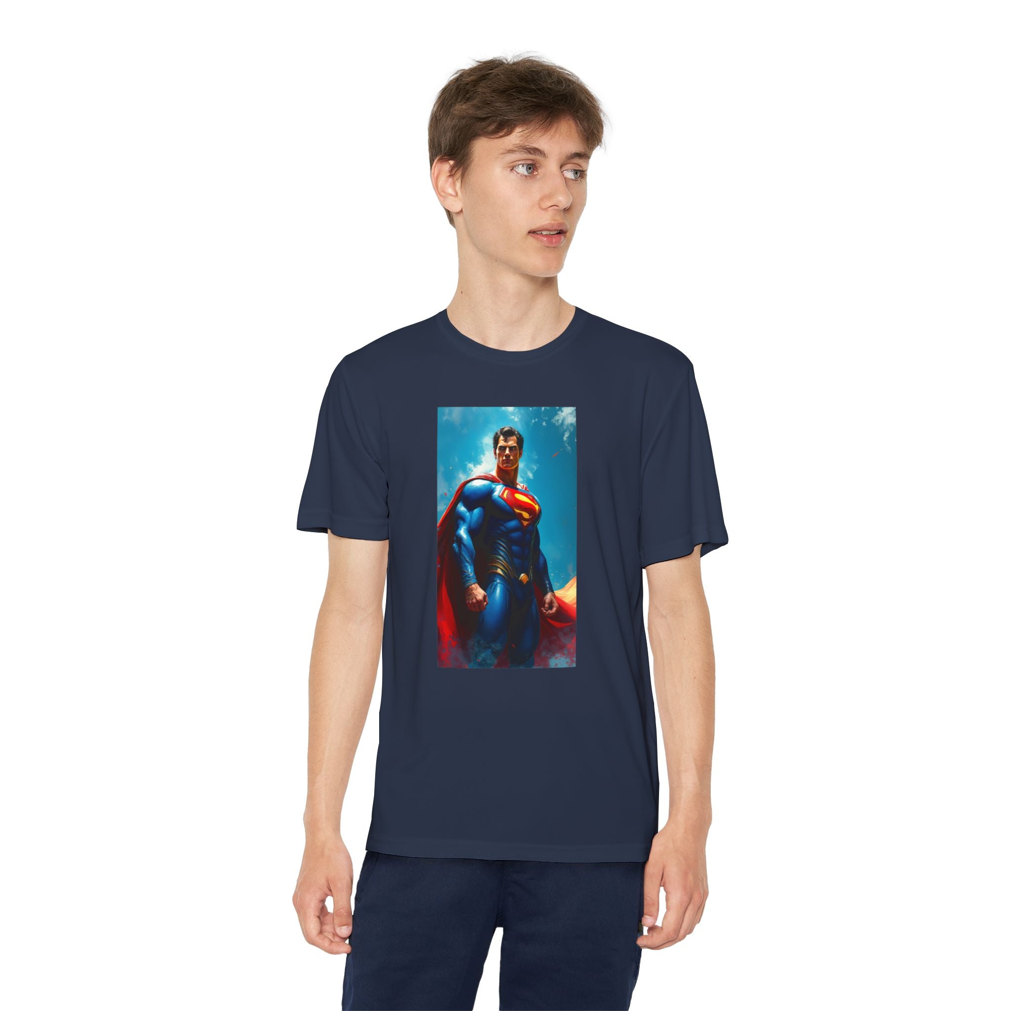 Superman Superhero Marvel T-Shirt, Youth Competitor Tee,  Kids Comic Book Hero Top, Children's Graphic Tee, Youth Super Power T-Shirt