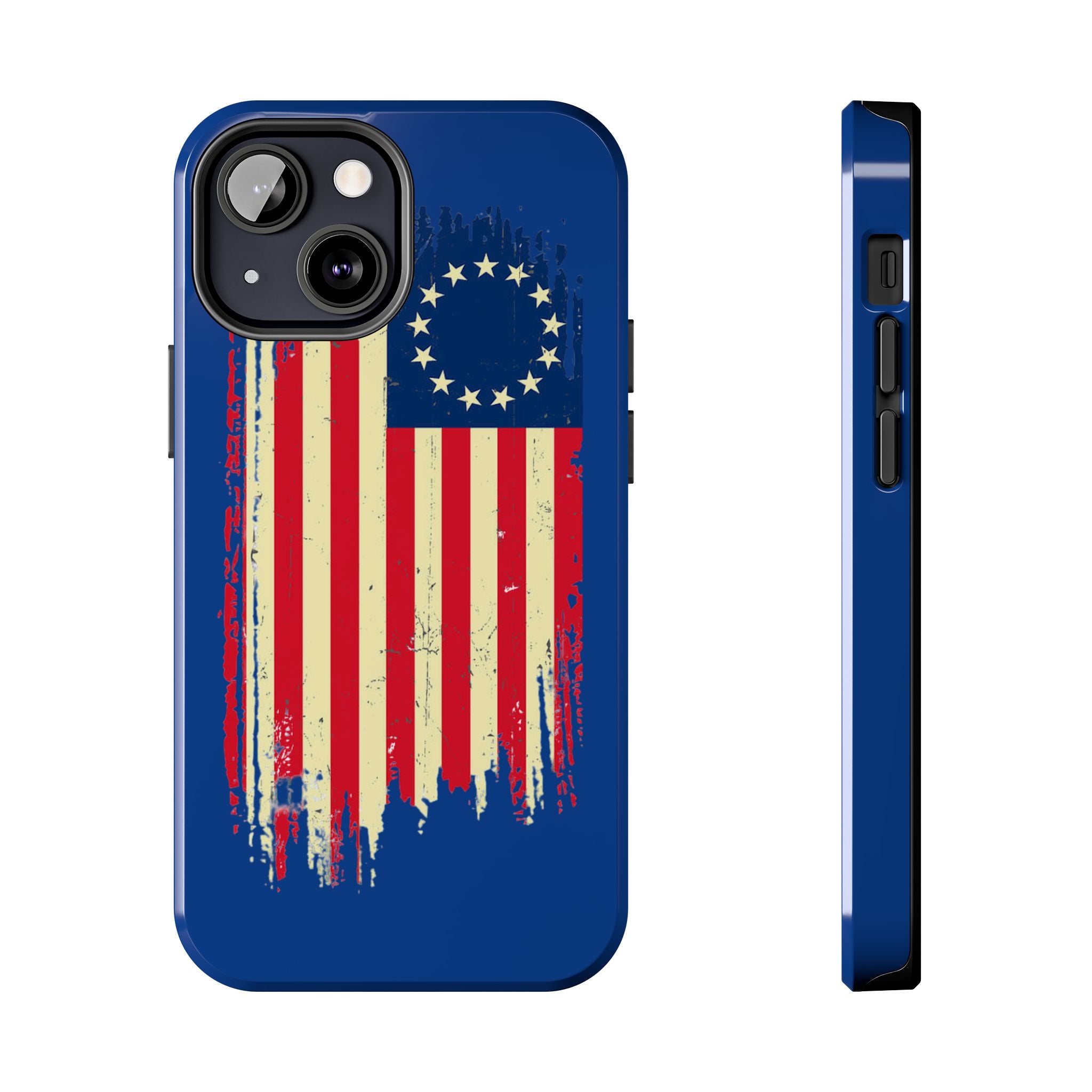Patriotic Phone Cases with Vintage Flag Design, Tough Case for Independence Day, Memorial Day, 4th of July, Gift for Veterans, USA Pride