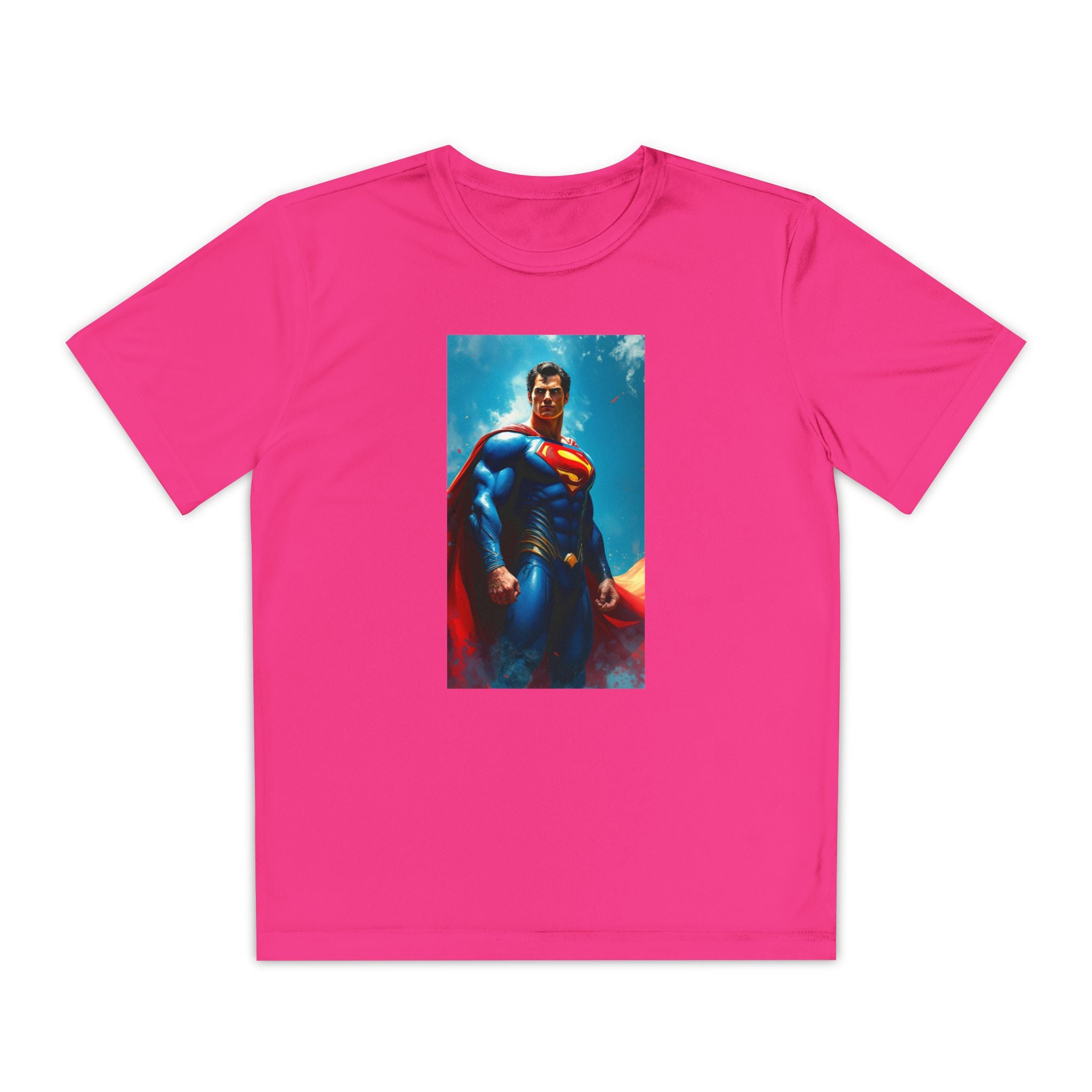 Superman Superhero Marvel T-Shirt, Youth Competitor Tee,  Kids Comic Book Hero Top, Children's Graphic Tee, Youth Super Power T-Shirt