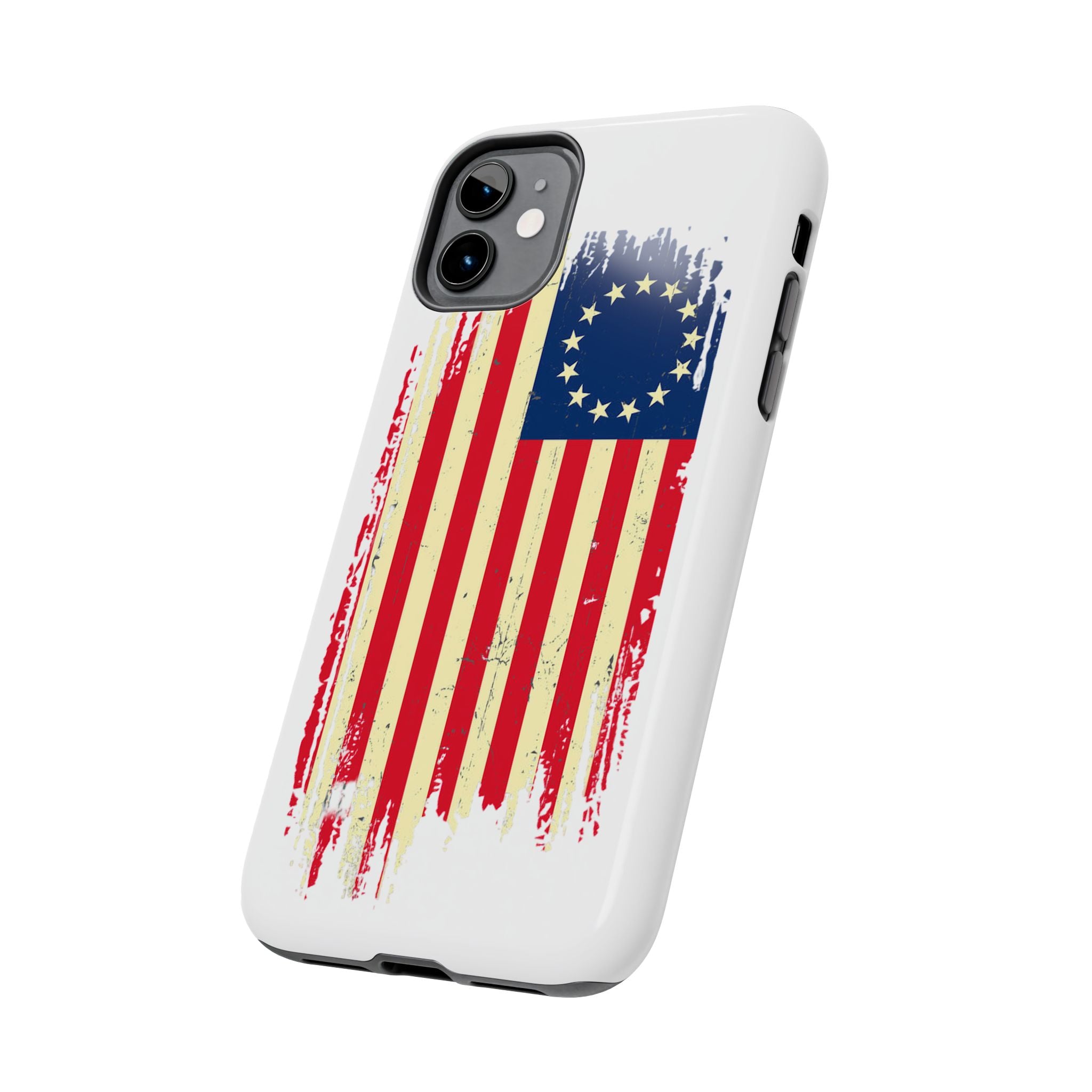 Patriotic Phone Cases with Vintage Flag Design, Tough Case for Independence Day, Memorial Day, 4th of July, Gift for Veterans, USA Pride