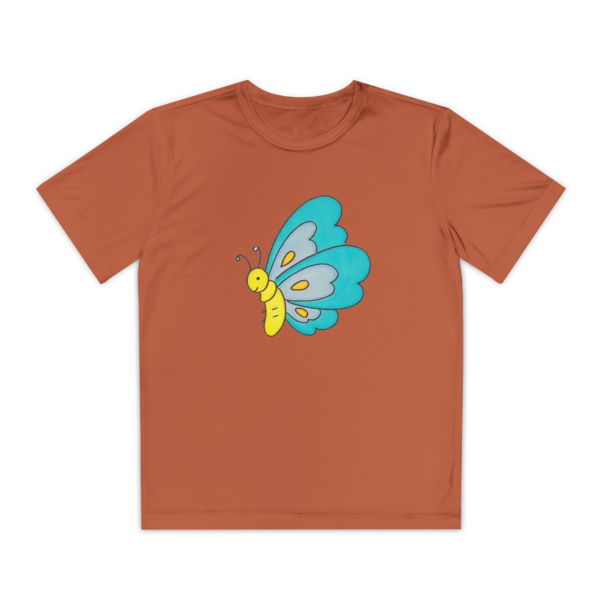 Butterffy Youth T-Shirt Sports Graphic Tee, Cool Athletic Shirt for Kids, Perfect for Sports Events, Team Spirit