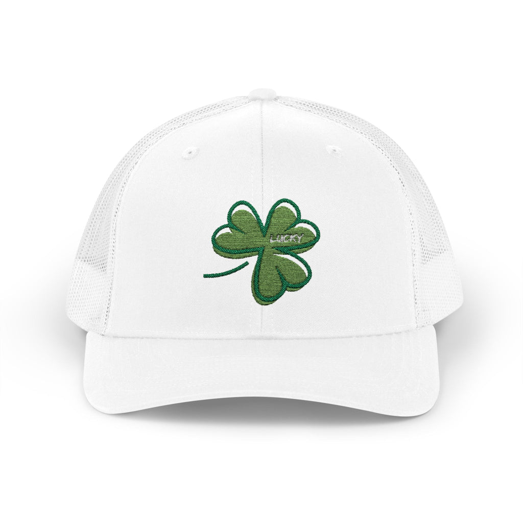 St. Patrick's Day Lucky 4-Leaf Clover Snapback Trucker Cap