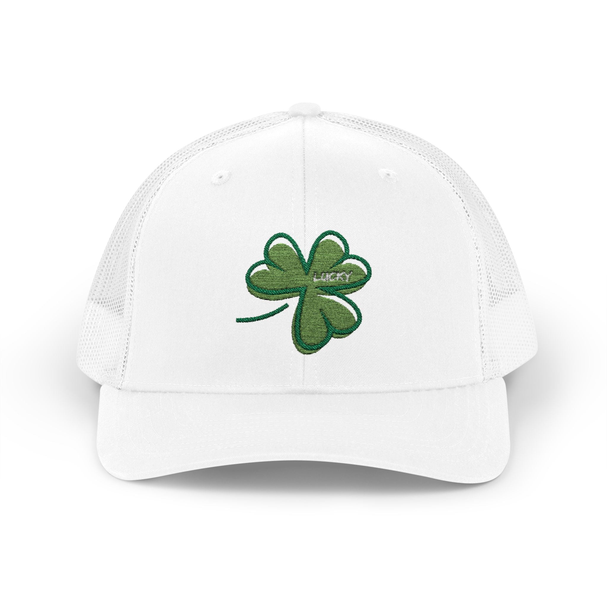 St. Patrick's Day Lucky 4-Leaf Clover Snapback Trucker Cap