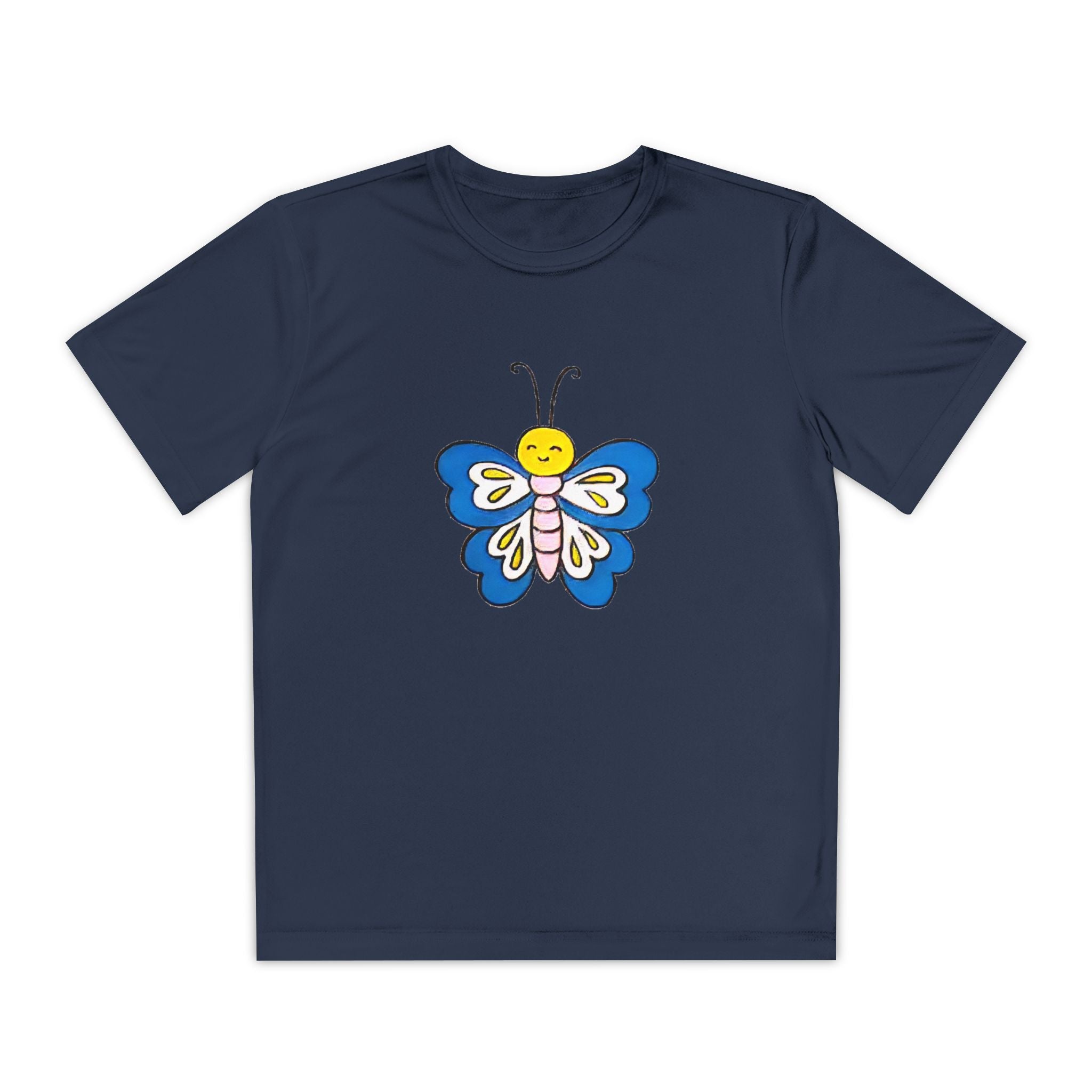 Butterffy Youth T-Shirt Sports Graphic Tee, Cool Athletic Shirt for Kids, Perfect for Sports Events, Team Spirit