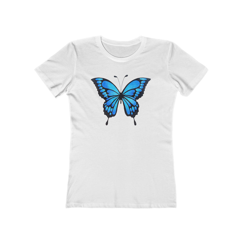 Butterffy Chic Women's Boyfriend Tee, Casual Outfits, Gift for Her, Weekend Wear, Trendy Style, Everyday Comfort