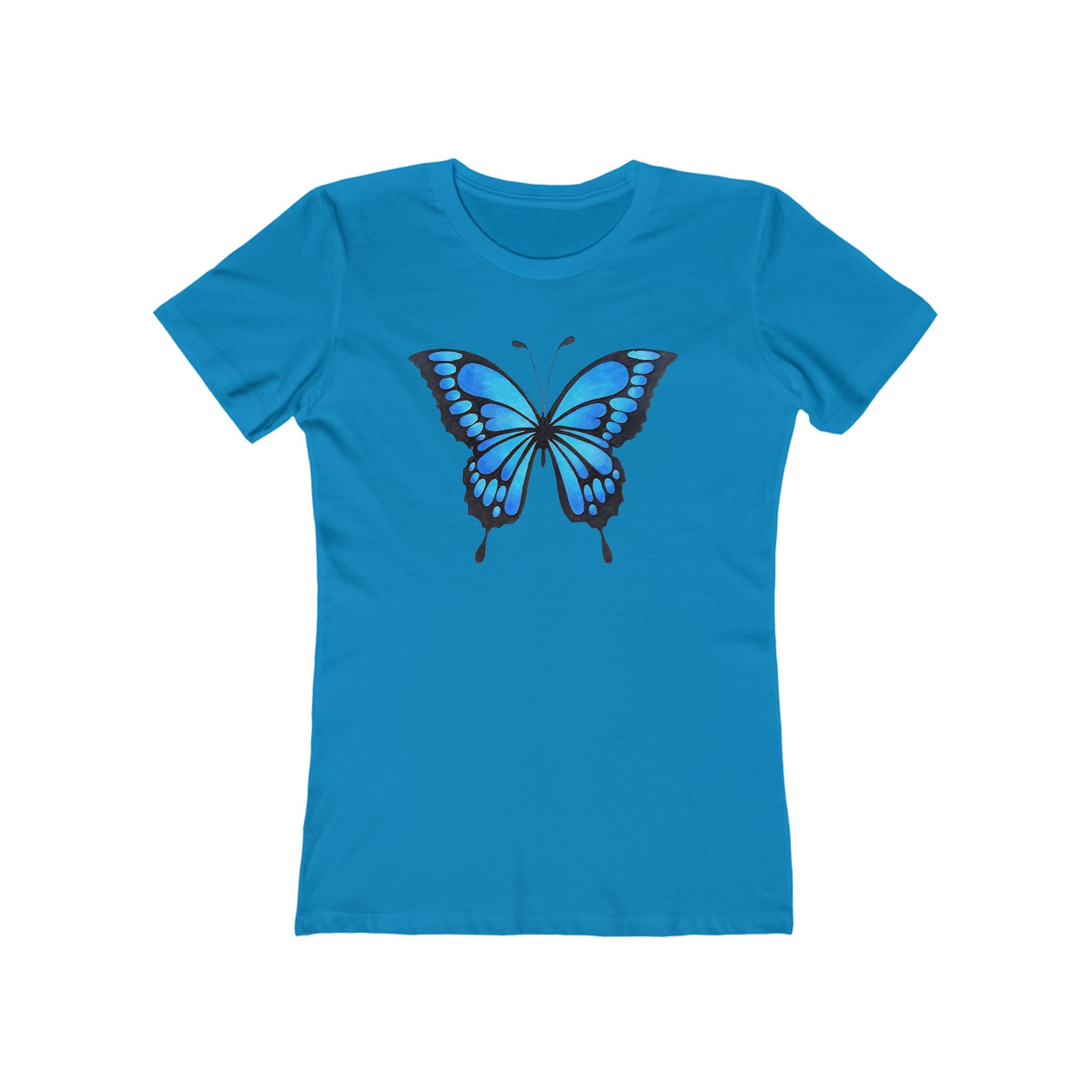 Butterffy Chic Women's Boyfriend Tee, Casual Outfits, Gift for Her, Weekend Wear, Trendy Style, Everyday Comfort