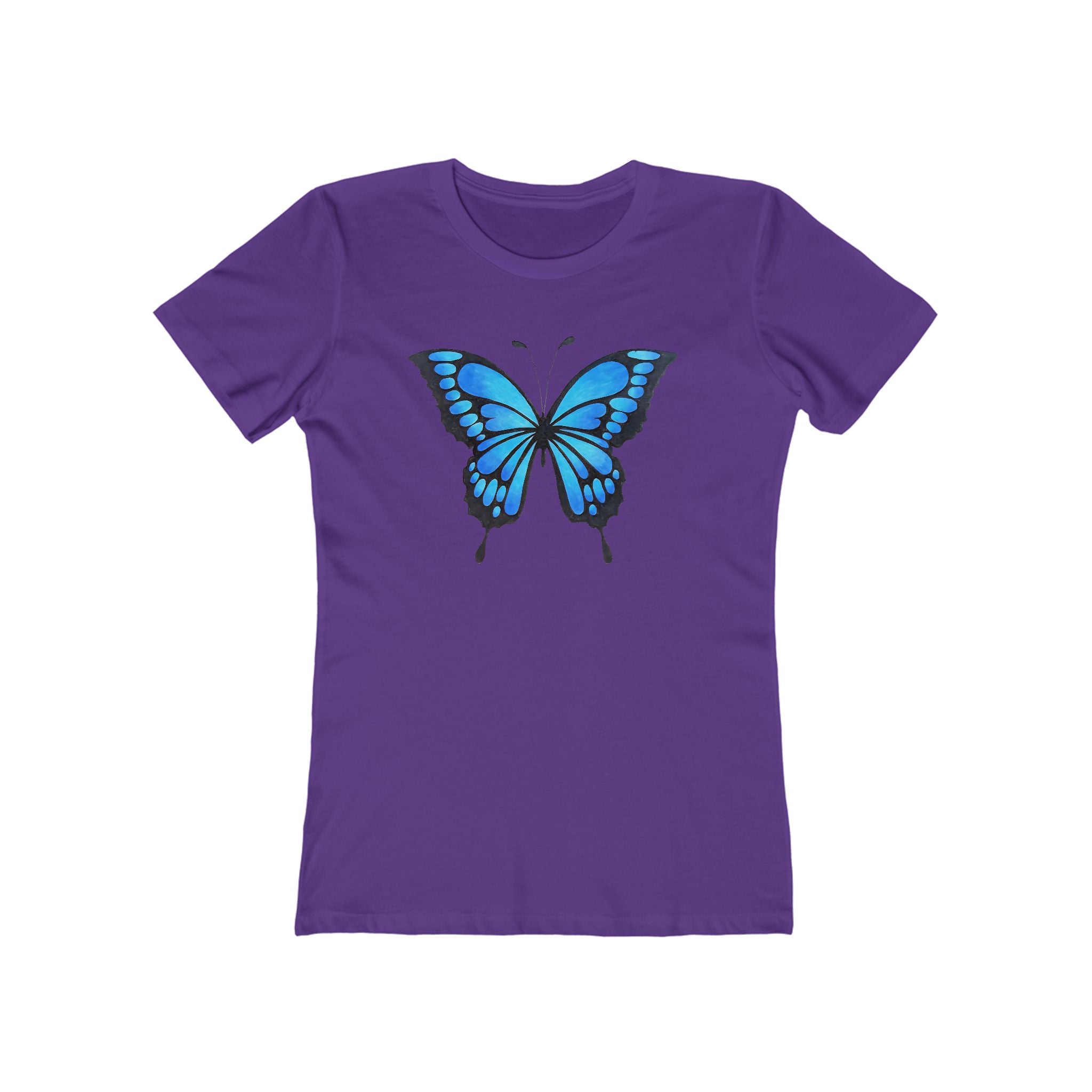Butterffy Chic Women's Boyfriend Tee, Casual Outfits, Gift for Her, Weekend Wear, Trendy Style, Everyday Comfort