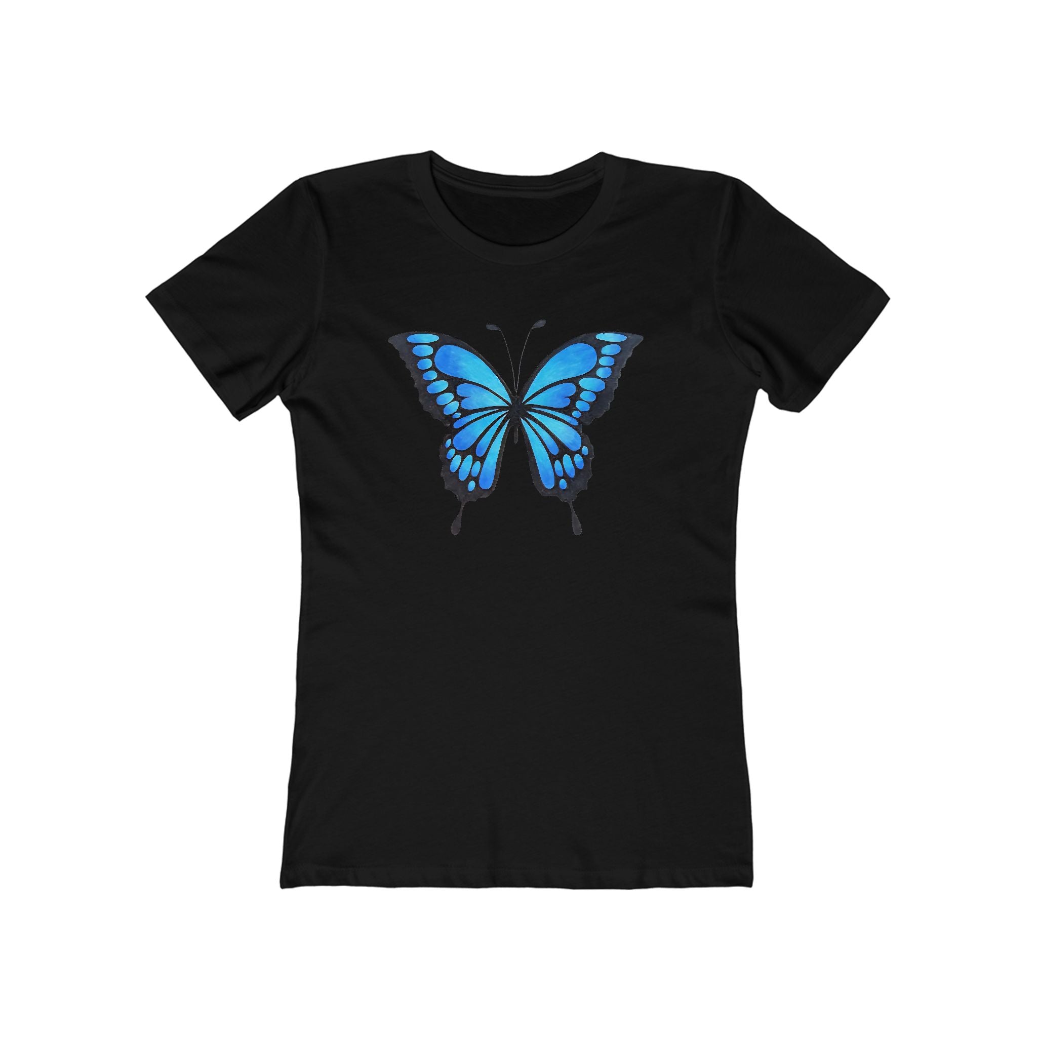 Butterffy Chic Women's Boyfriend Tee, Casual Outfits, Gift for Her, Weekend Wear, Trendy Style, Everyday Comfort