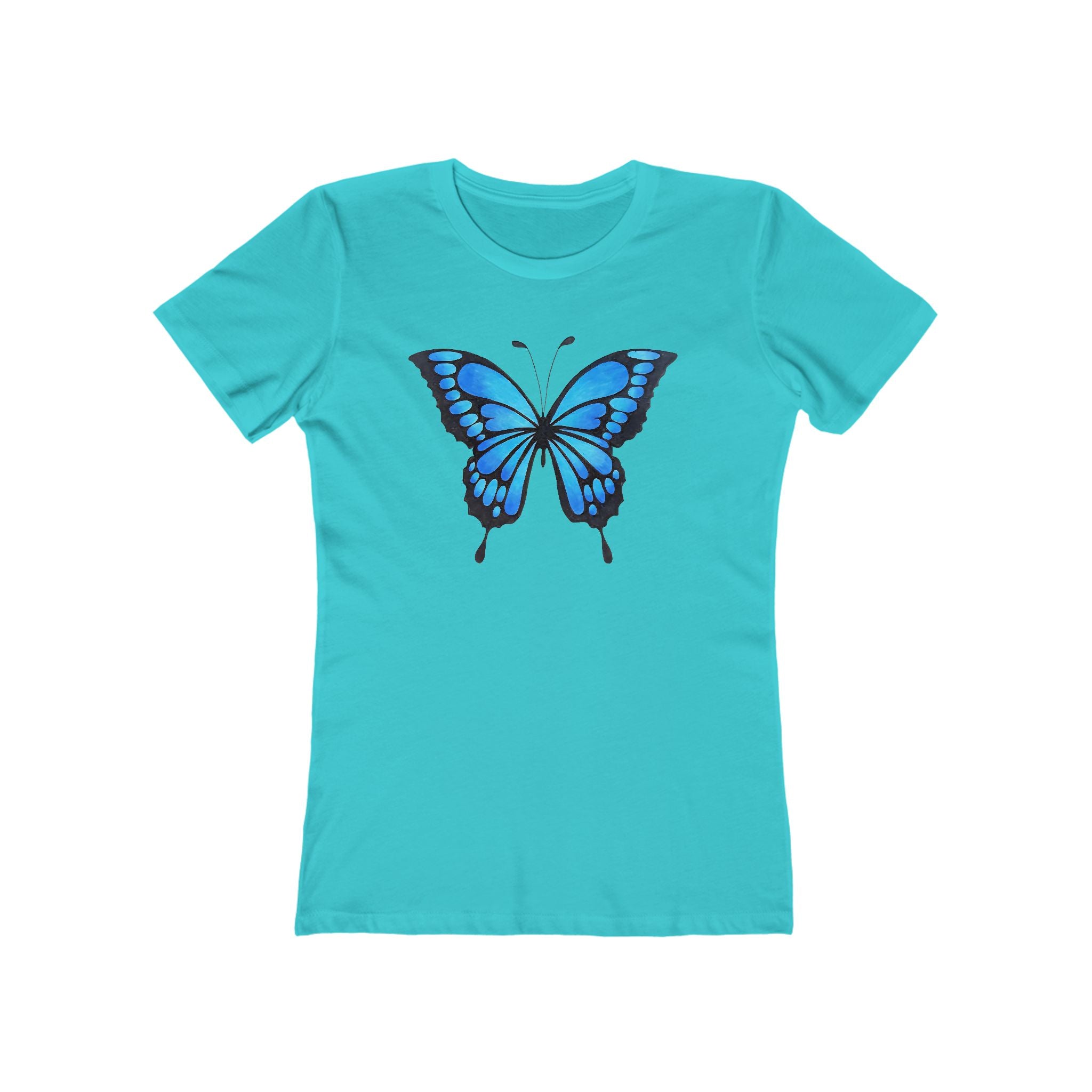 Butterffy Chic Women's Boyfriend Tee, Casual Outfits, Gift for Her, Weekend Wear, Trendy Style, Everyday Comfort