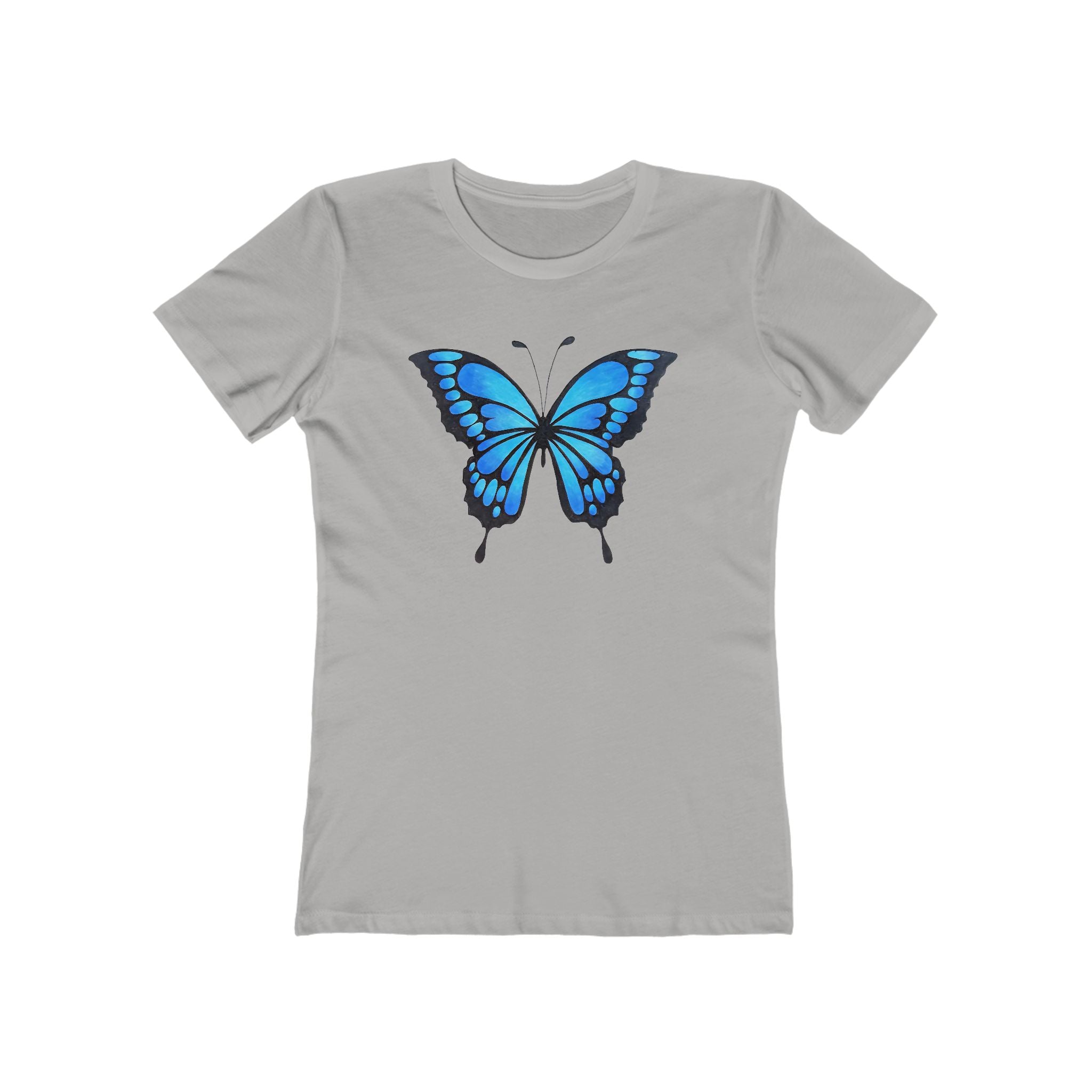 Butterffy Chic Women's Boyfriend Tee, Casual Outfits, Gift for Her, Weekend Wear, Trendy Style, Everyday Comfort