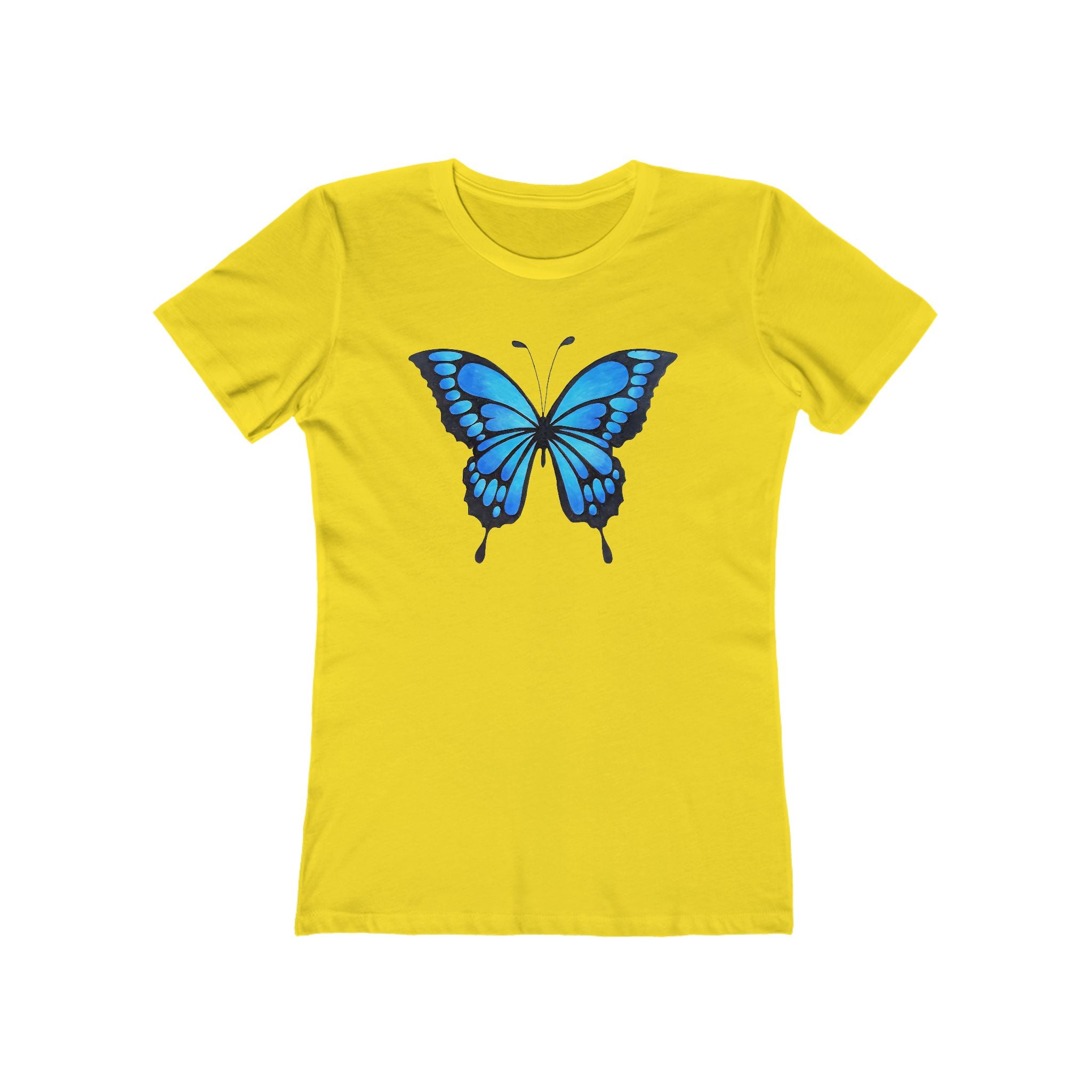 Butterffy Chic Women's Boyfriend Tee, Casual Outfits, Gift for Her, Weekend Wear, Trendy Style, Everyday Comfort