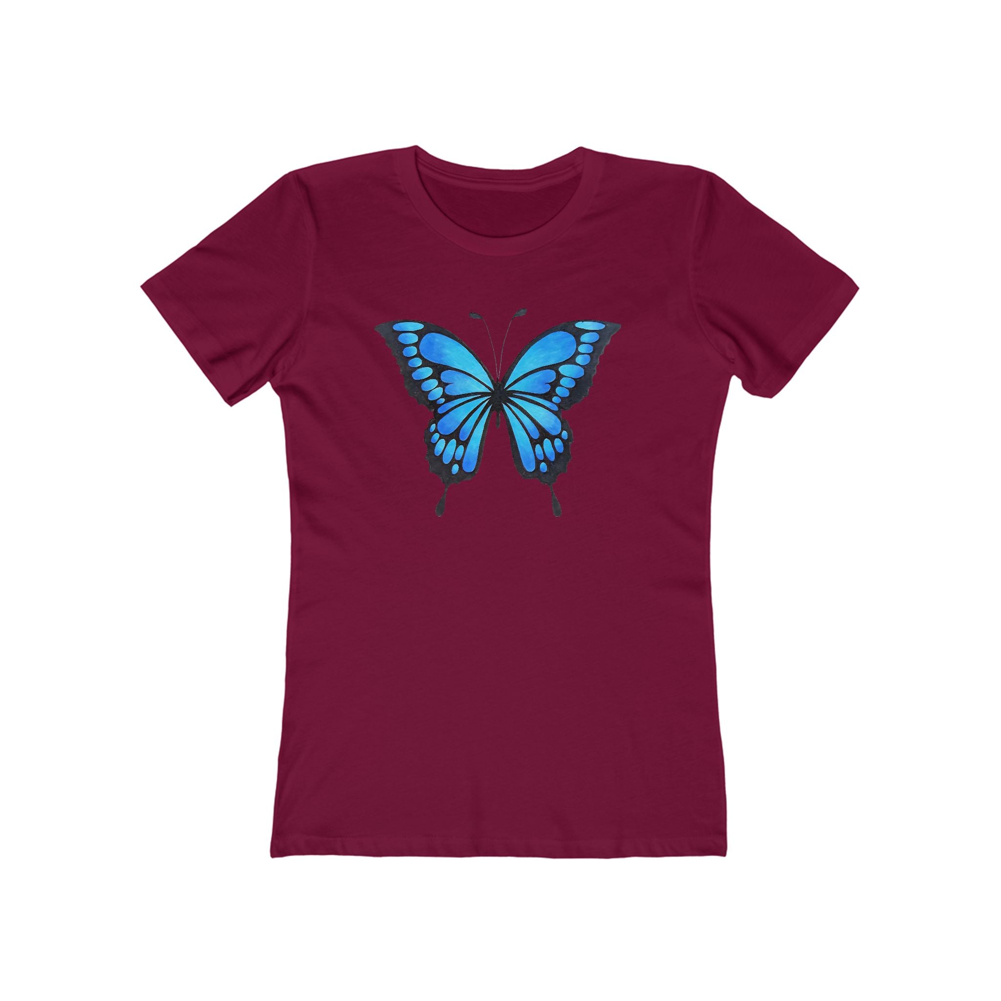 Butterffy Chic Women's Boyfriend Tee, Casual Outfits, Gift for Her, Weekend Wear, Trendy Style, Everyday Comfort