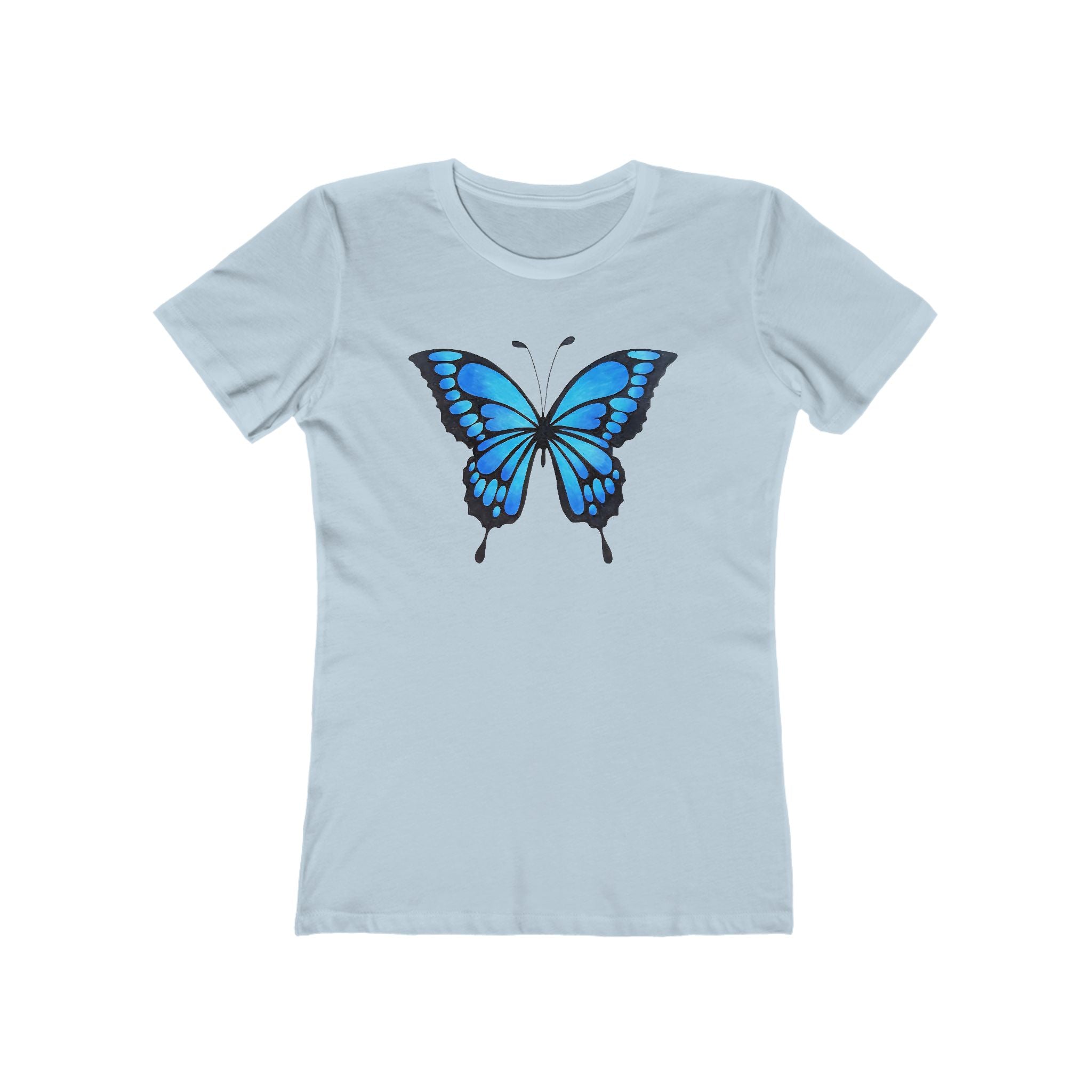 Butterffy Chic Women's Boyfriend Tee, Casual Outfits, Gift for Her, Weekend Wear, Trendy Style, Everyday Comfort