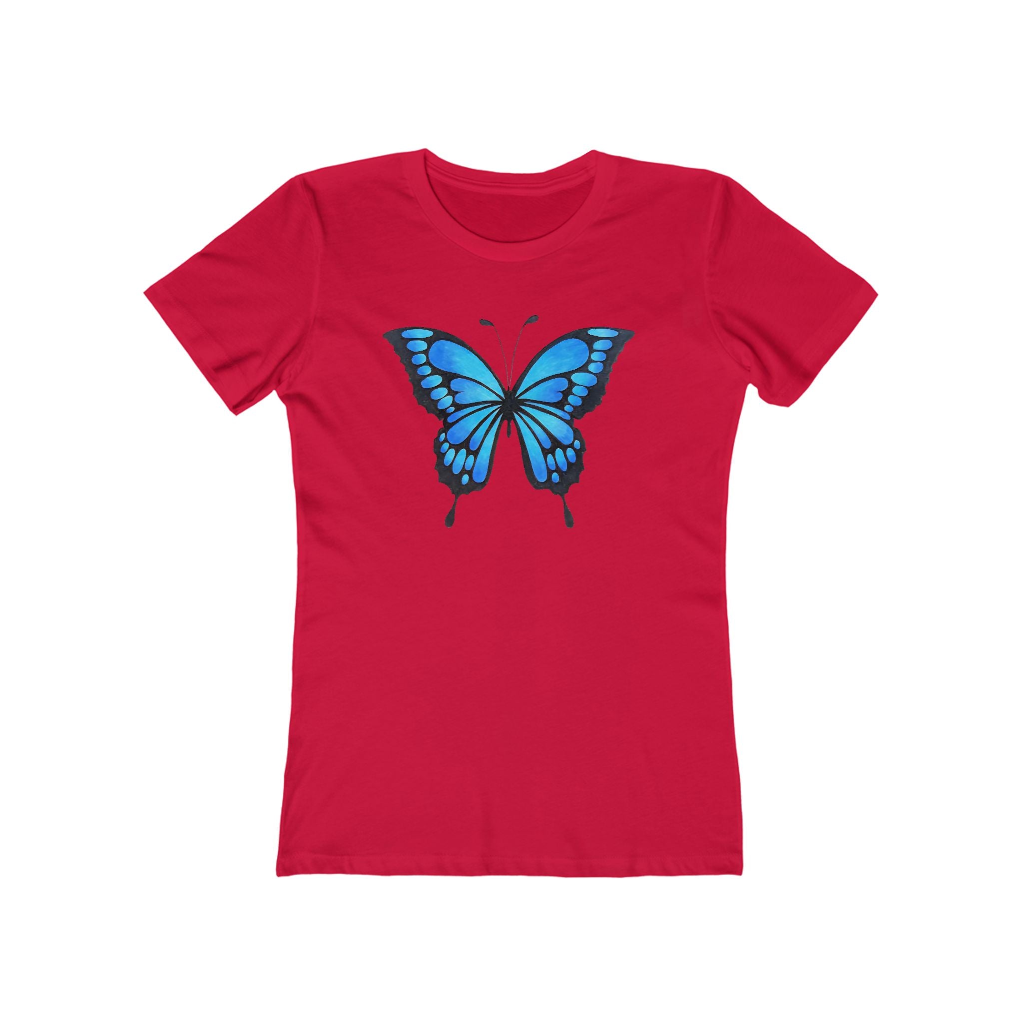 Butterffy Chic Women's Boyfriend Tee, Casual Outfits, Gift for Her, Weekend Wear, Trendy Style, Everyday Comfort