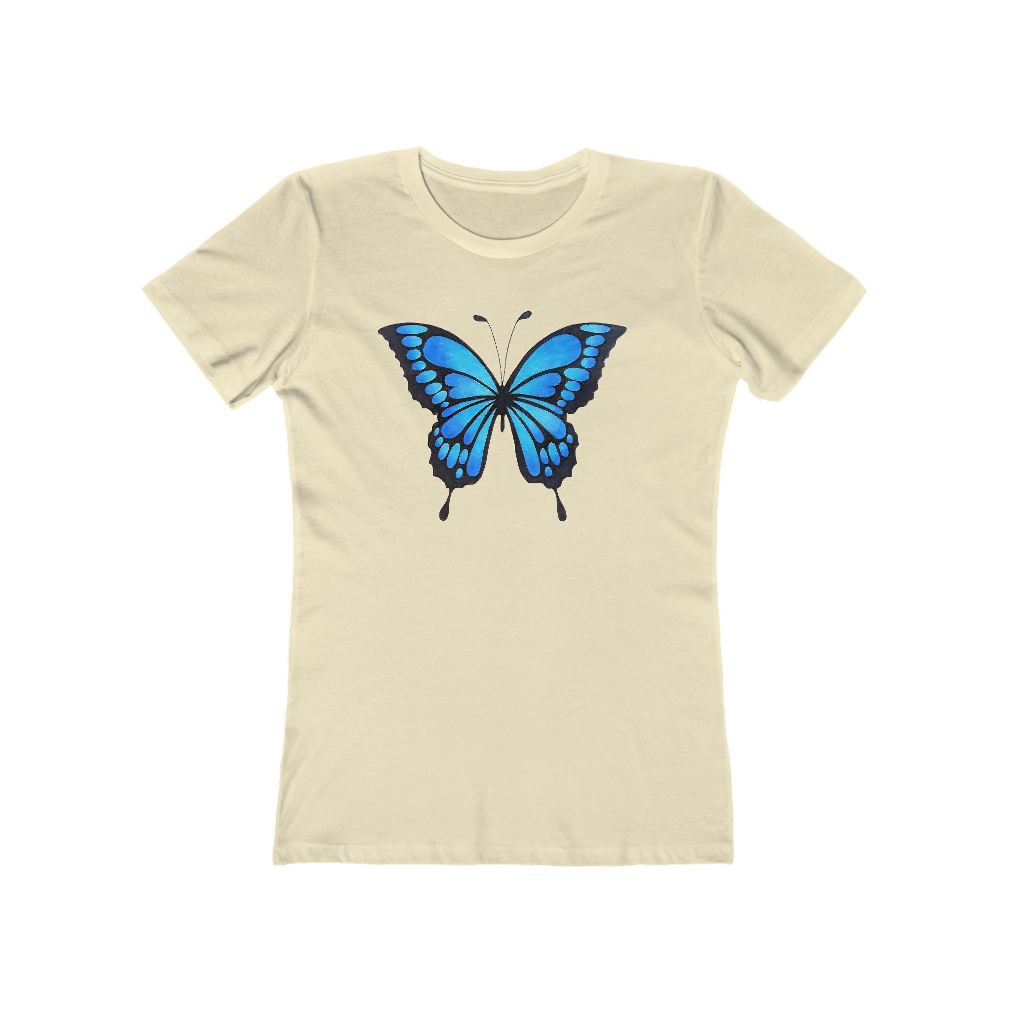 Butterffy Chic Women's Boyfriend Tee, Casual Outfits, Gift for Her, Weekend Wear, Trendy Style, Everyday Comfort