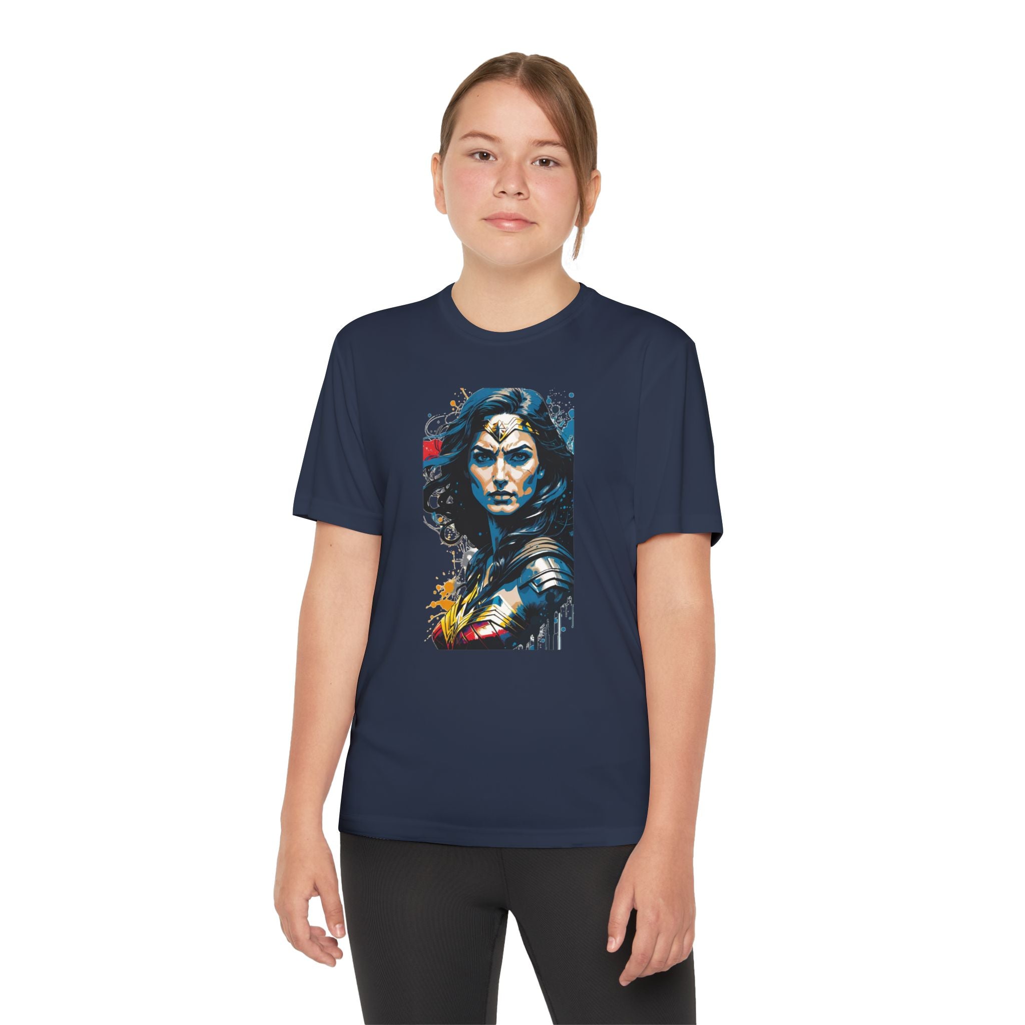 Superhero Youth T-Shirt Sports Graphic Tee, Cool Athletic Shirt for Kids