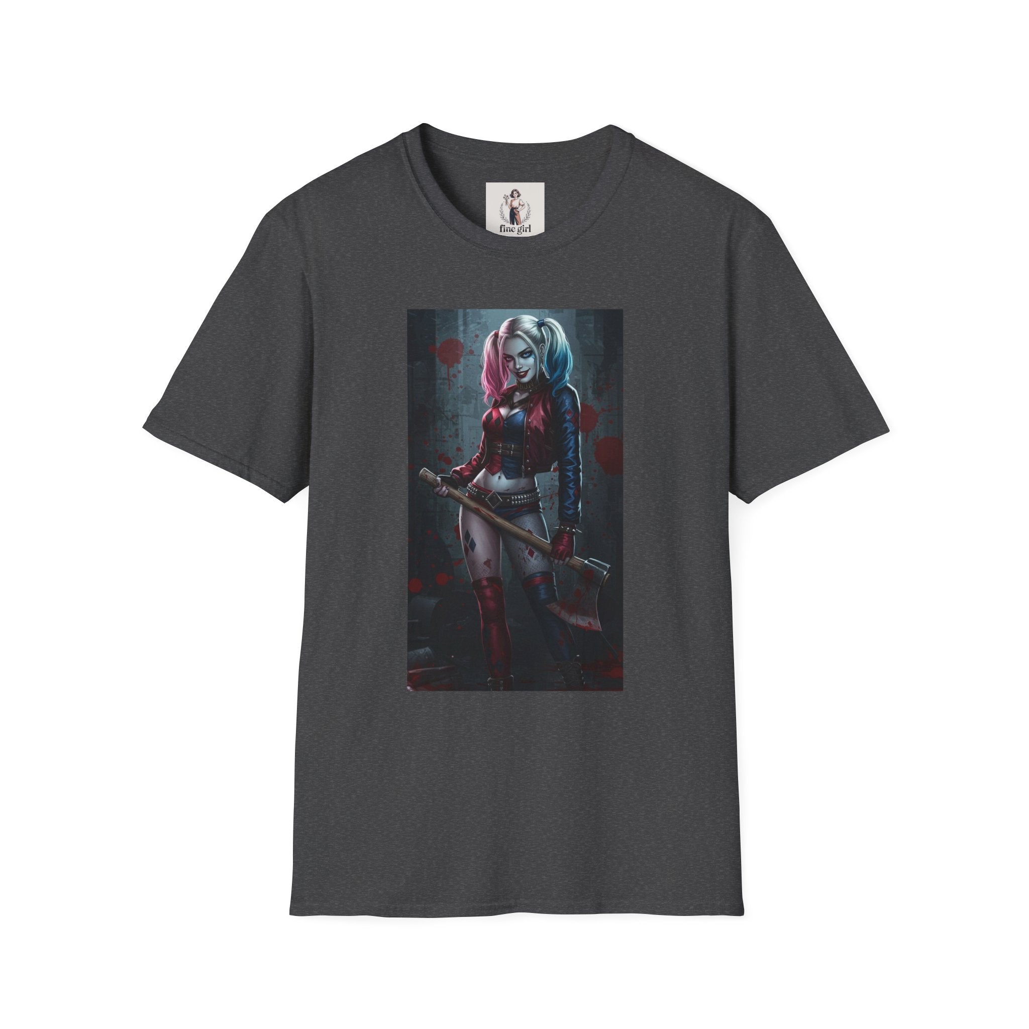 Haily Quinn Superhero Marvel Unisex Softstyle T-Shirt, Comic Book Tee, Graphic Novel Shirt, Geeky Clothing, Cosplay Costume Top