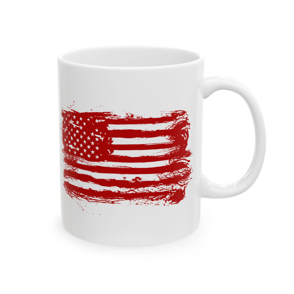 USA Red Flag Patriotic Mug