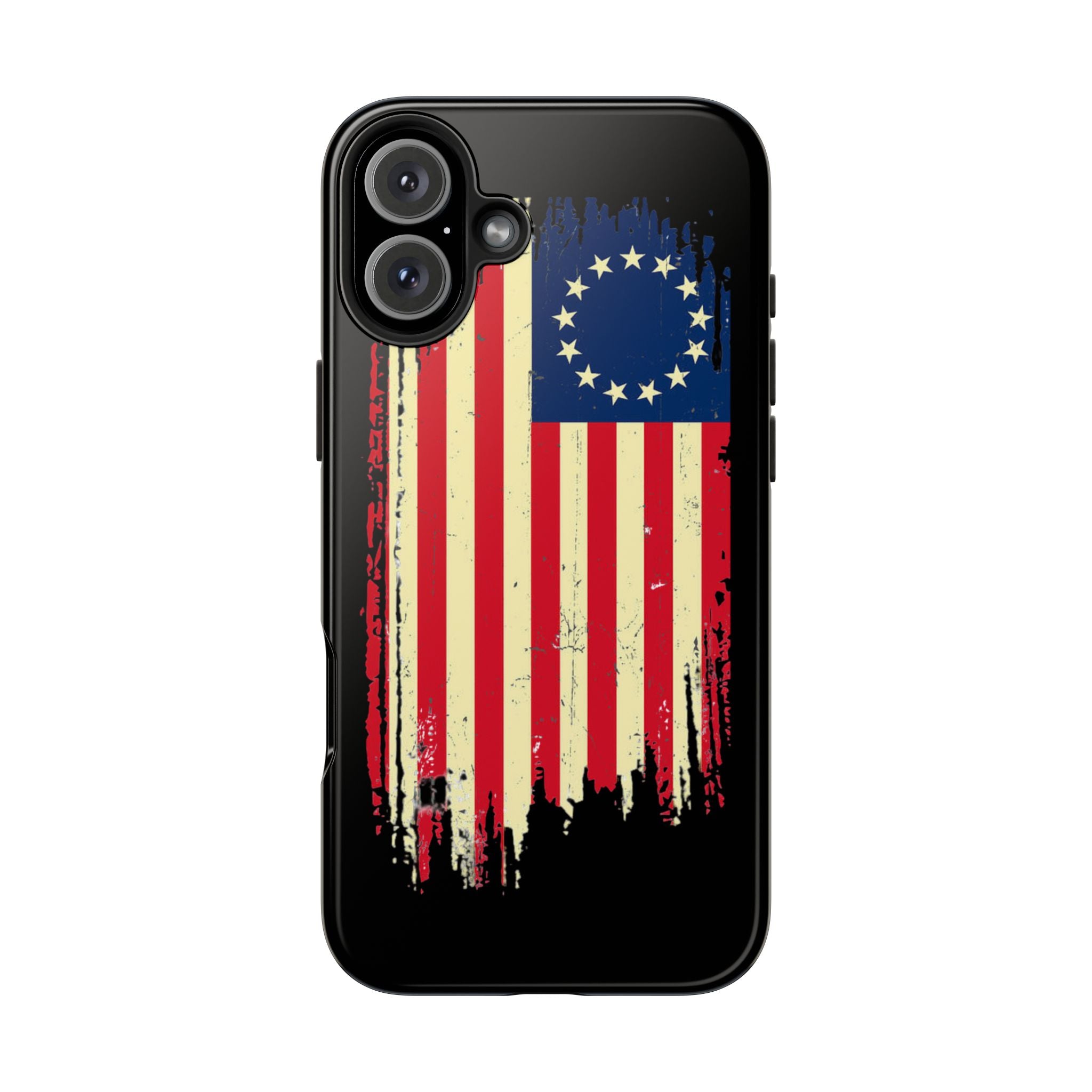Patriotic Phone Cases with Vintage Flag Design, Tough Case for Independence Day, Memorial Day, 4th of July, Gift for Veterans, USA Pride