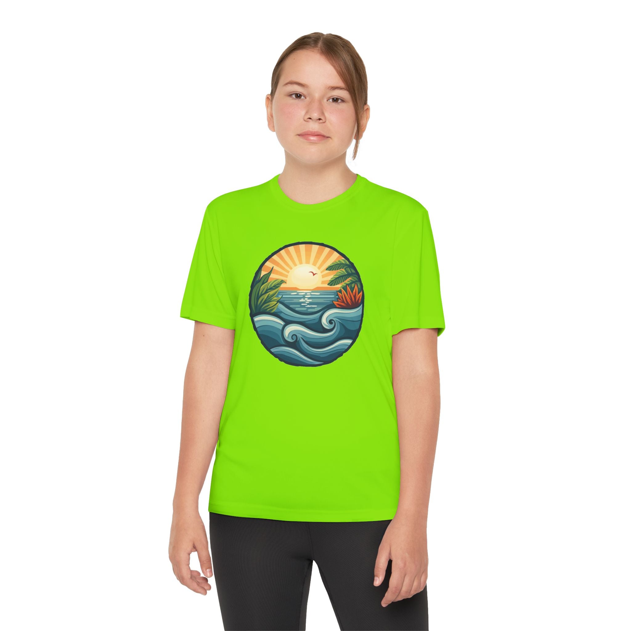 Beach Shirt Youth Competitor Tee, Kids Surf Tee, Summer Vacation Top, Ocean Lover T-Shirt, Coastal Clothing