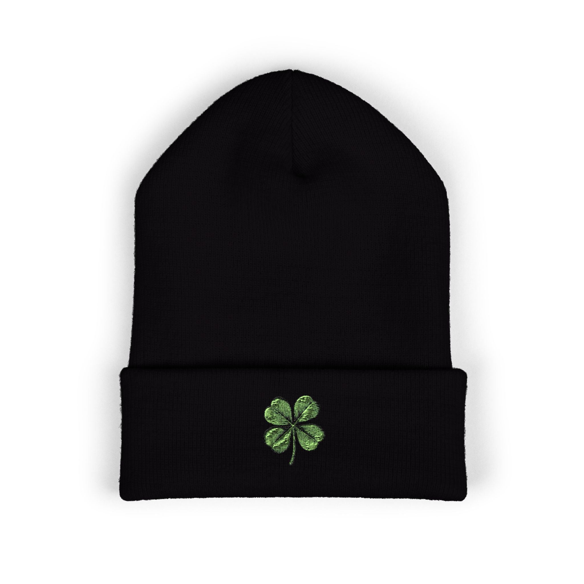 St. Patrick's Day 4-Leaf Clover Embroidered Beanie