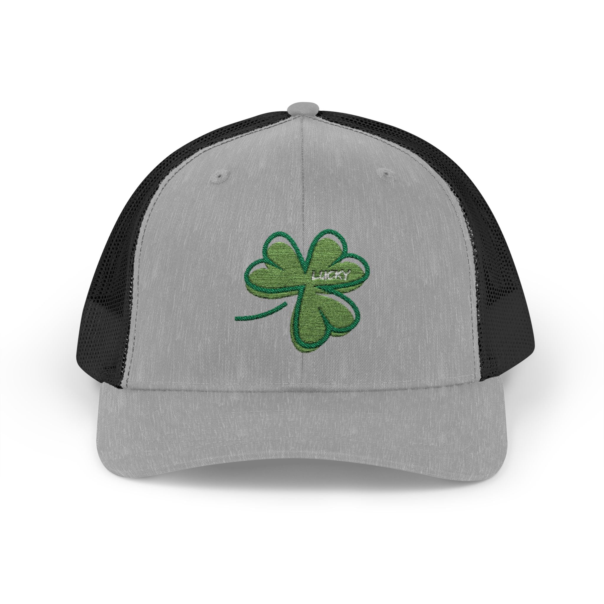 St. Patrick's Day Lucky 4-Leaf Clover Snapback Trucker Cap