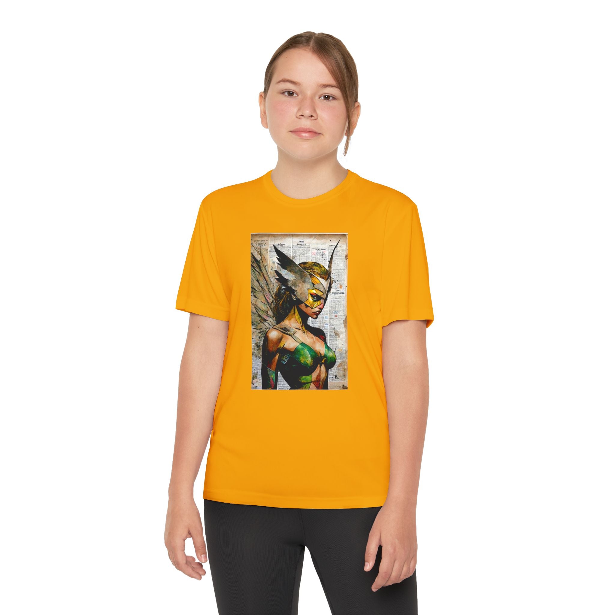 Superhero Youth T-Shirt Sports Graphic Tee, Cool Athletic Shirt for Kids