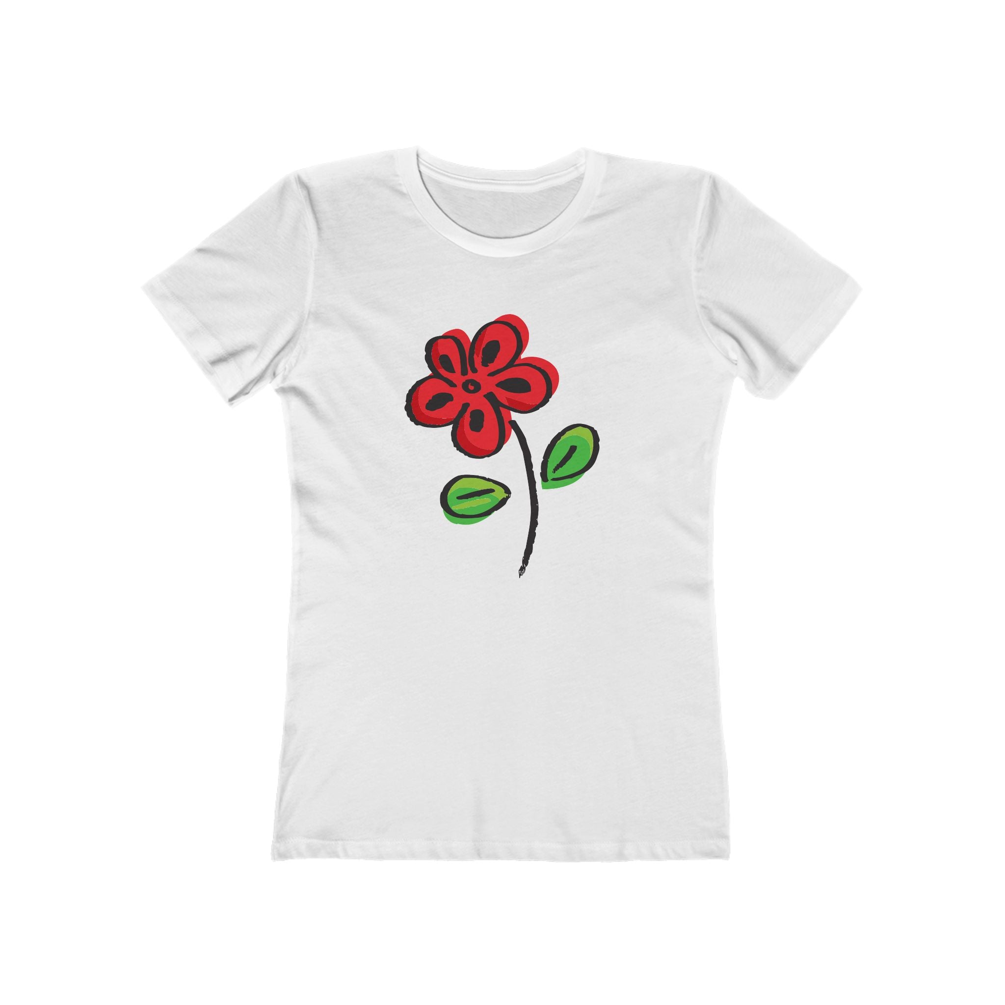 Flower Women's Tshirt, Floral Graphic Tee, Casual Top for Her, Spring Blossom Shirt, Botanical Print Blouse