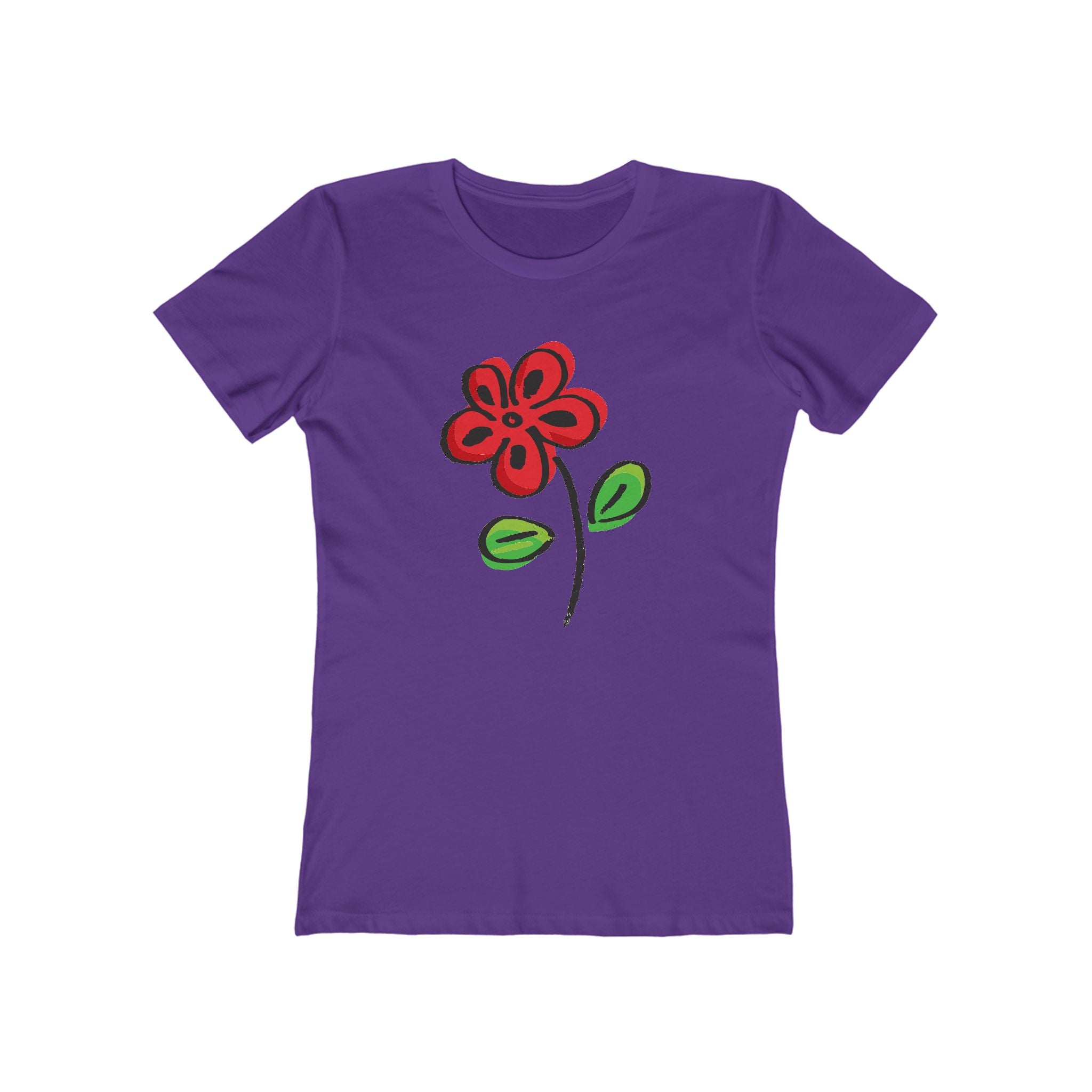 Flower Women's Tshirt, Floral Graphic Tee, Casual Top for Her, Spring Blossom Shirt, Botanical Print Blouse