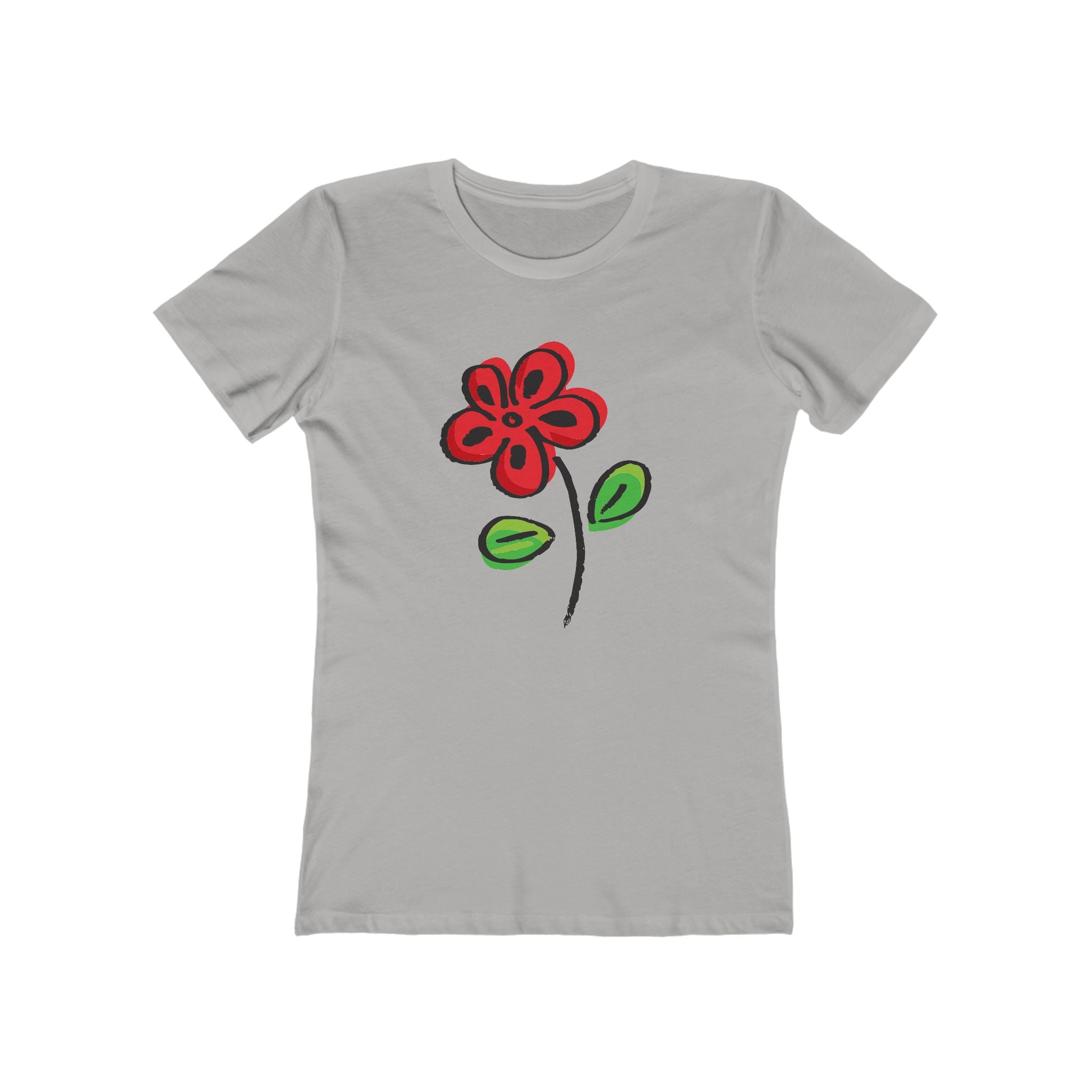 Flower Women's Tshirt, Floral Graphic Tee, Casual Top for Her, Spring Blossom Shirt, Botanical Print Blouse