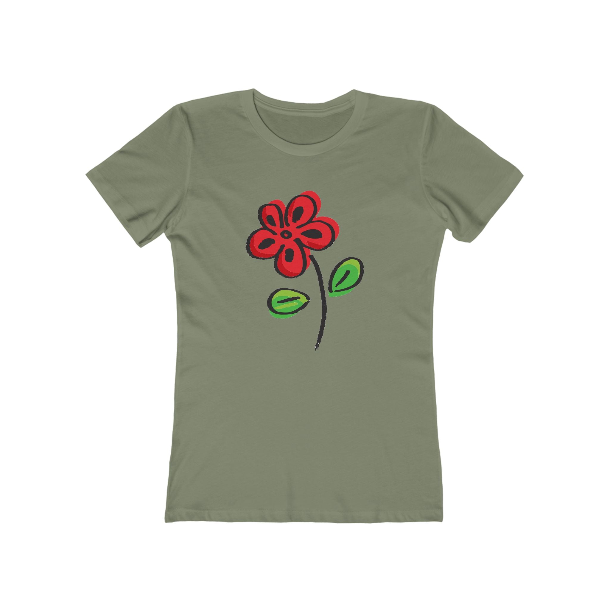 Flower Women's Tshirt, Floral Graphic Tee, Casual Top for Her, Spring Blossom Shirt, Botanical Print Blouse