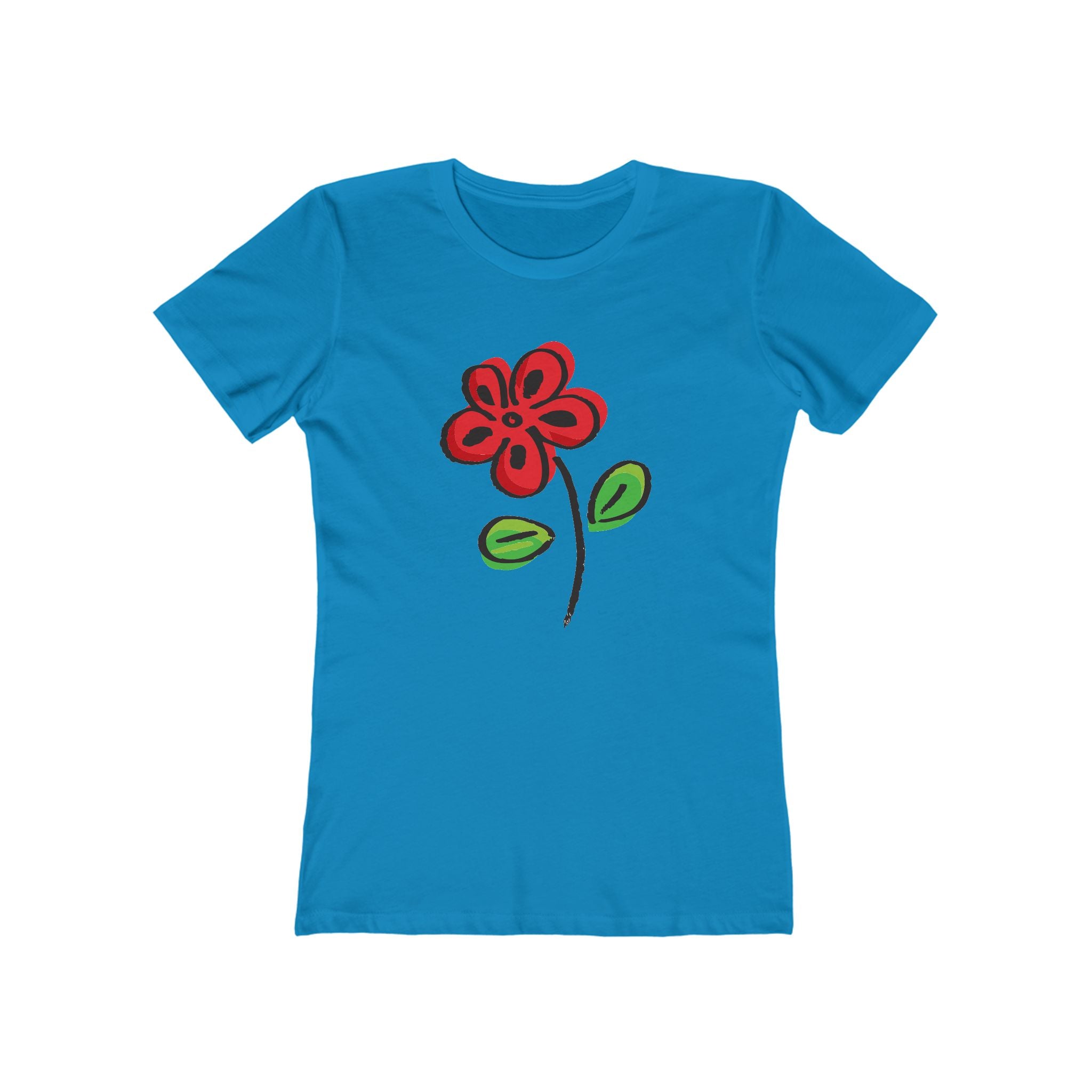 Flower Women's Tshirt, Floral Graphic Tee, Casual Top for Her, Spring Blossom Shirt, Botanical Print Blouse
