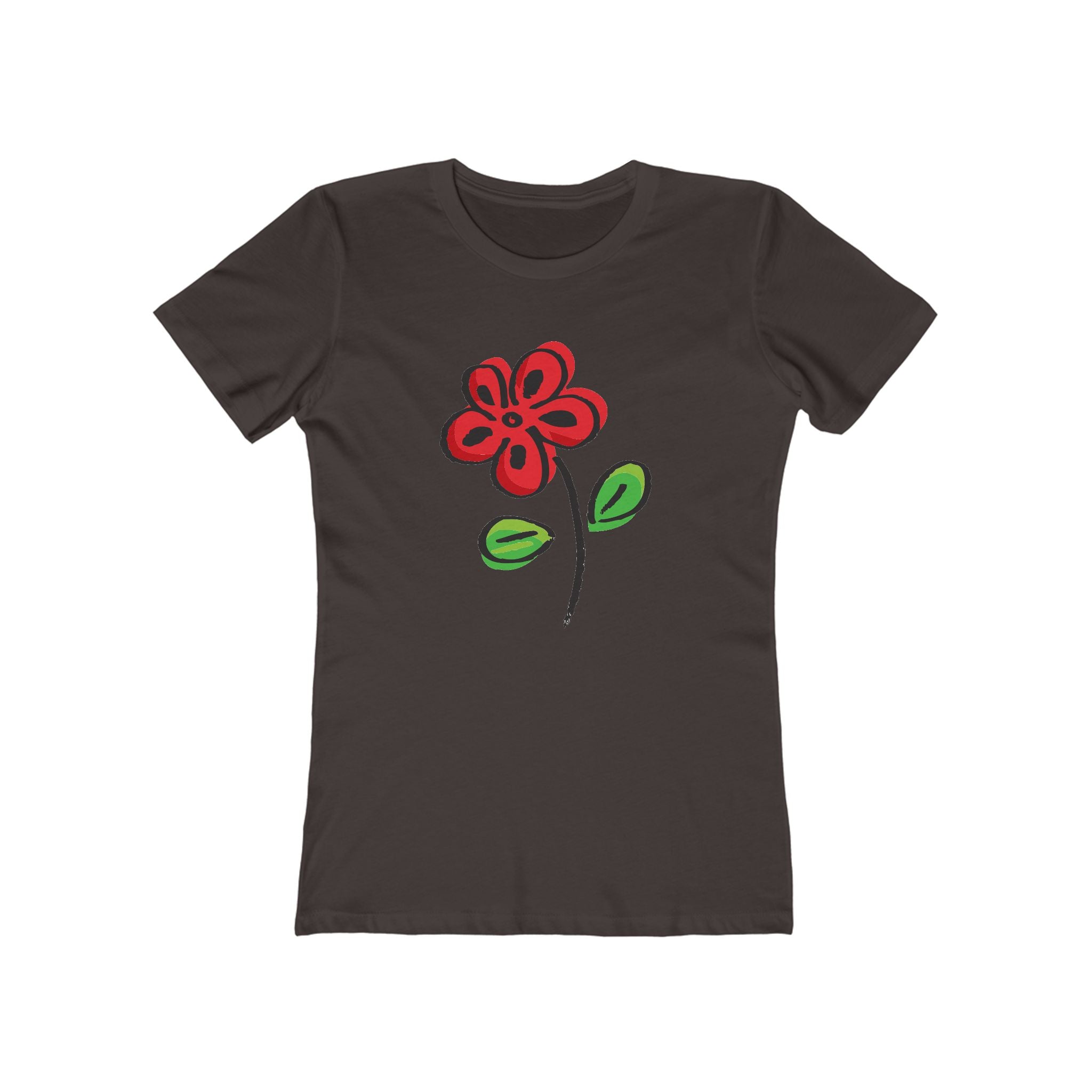Flower Women's Tshirt, Floral Graphic Tee, Casual Top for Her, Spring Blossom Shirt, Botanical Print Blouse