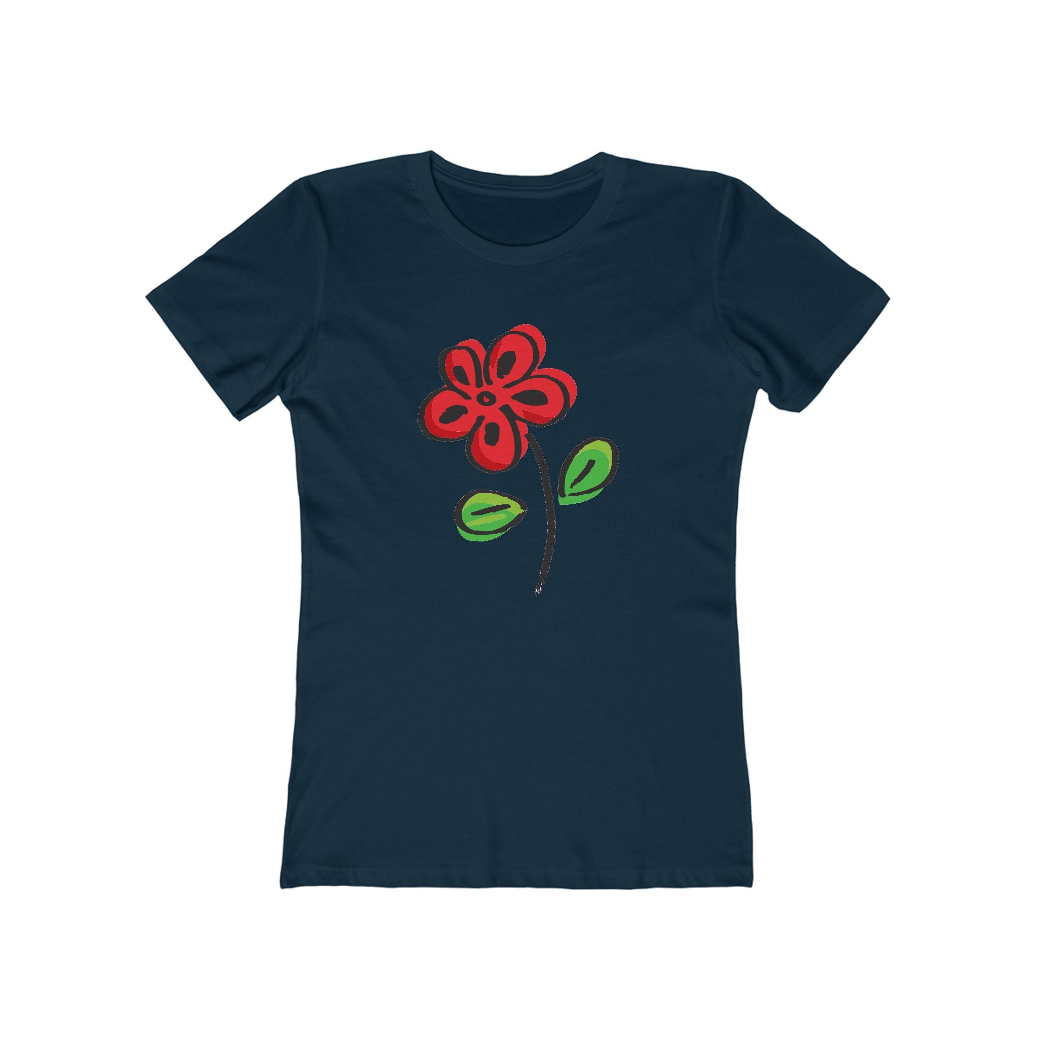 Flower Women's Tshirt, Floral Graphic Tee, Casual Top for Her, Spring Blossom Shirt, Botanical Print Blouse