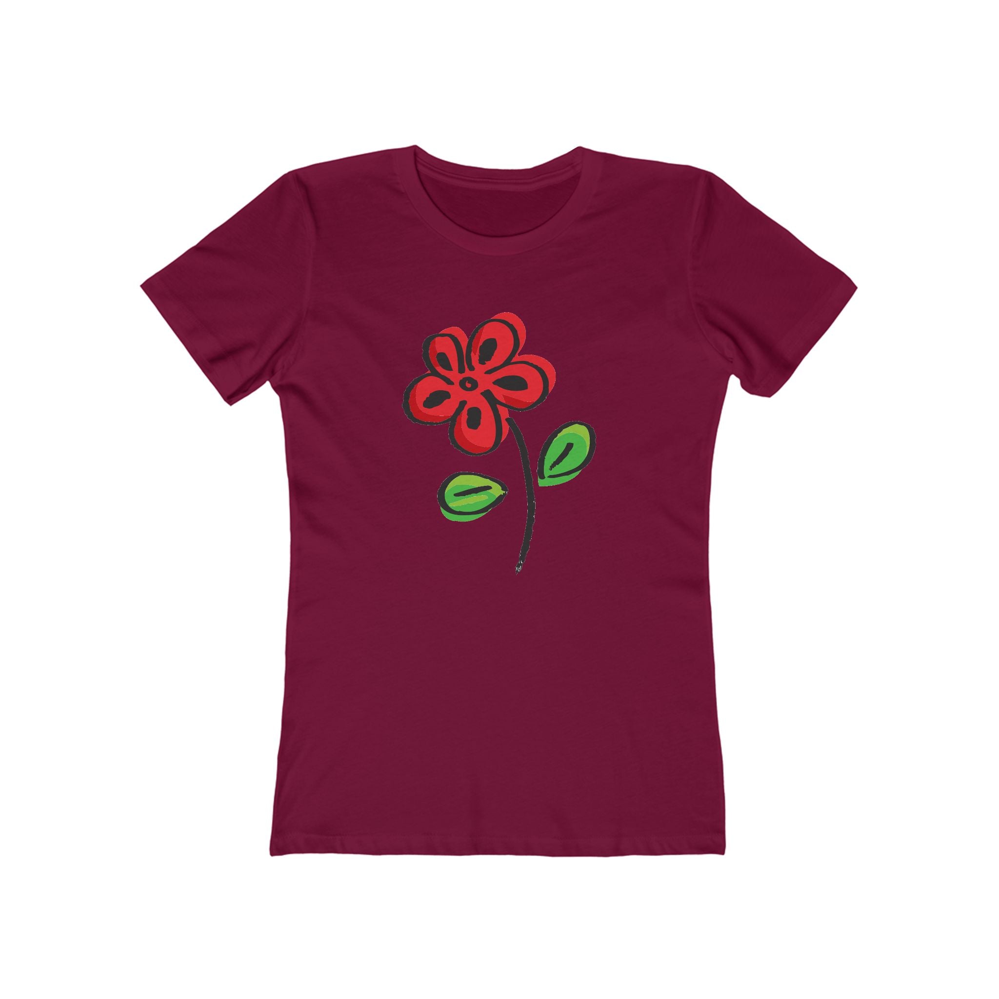 Flower Women's Tshirt, Floral Graphic Tee, Casual Top for Her, Spring Blossom Shirt, Botanical Print Blouse