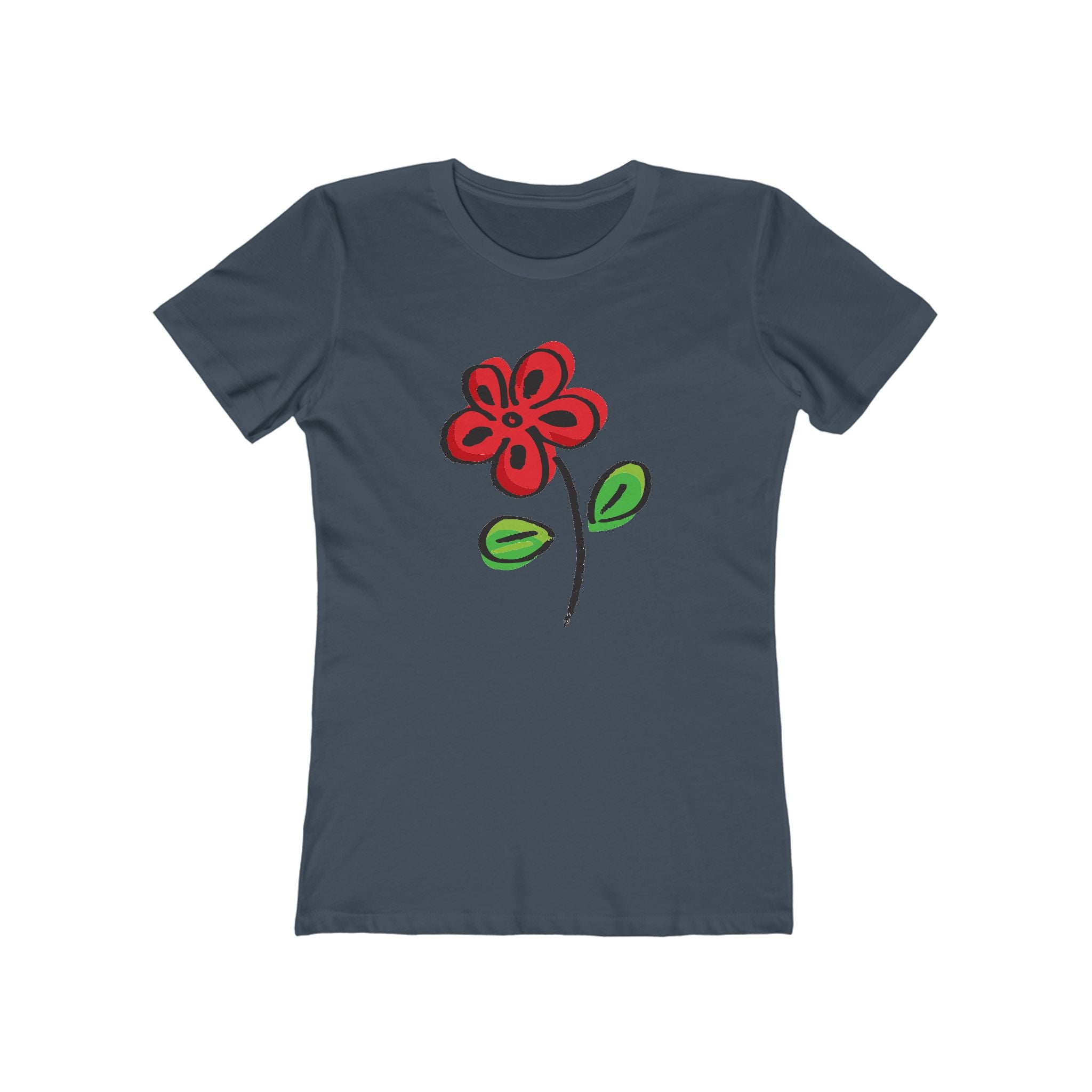 Flower Women's Tshirt, Floral Graphic Tee, Casual Top for Her, Spring Blossom Shirt, Botanical Print Blouse