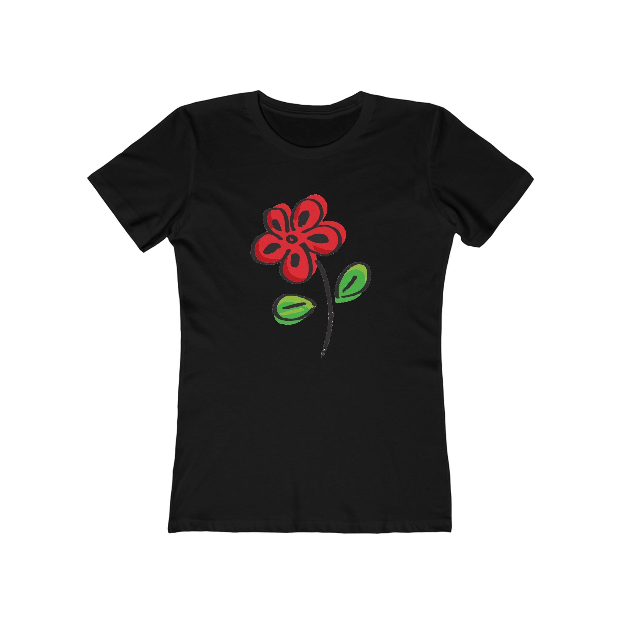 Flower Women's Tshirt, Floral Graphic Tee, Casual Top for Her, Spring Blossom Shirt, Botanical Print Blouse