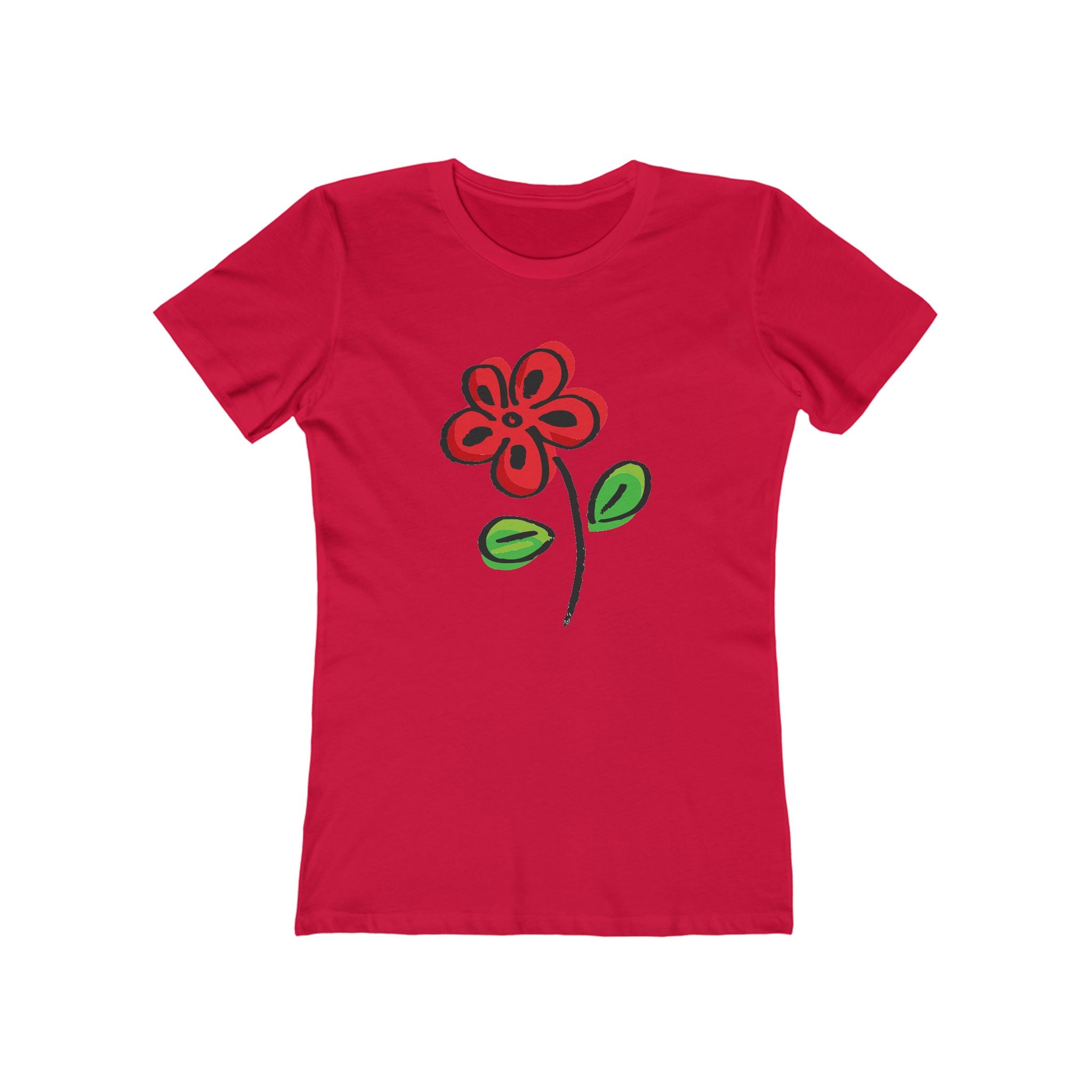 Flower Women's Tshirt, Floral Graphic Tee, Casual Top for Her, Spring Blossom Shirt, Botanical Print Blouse