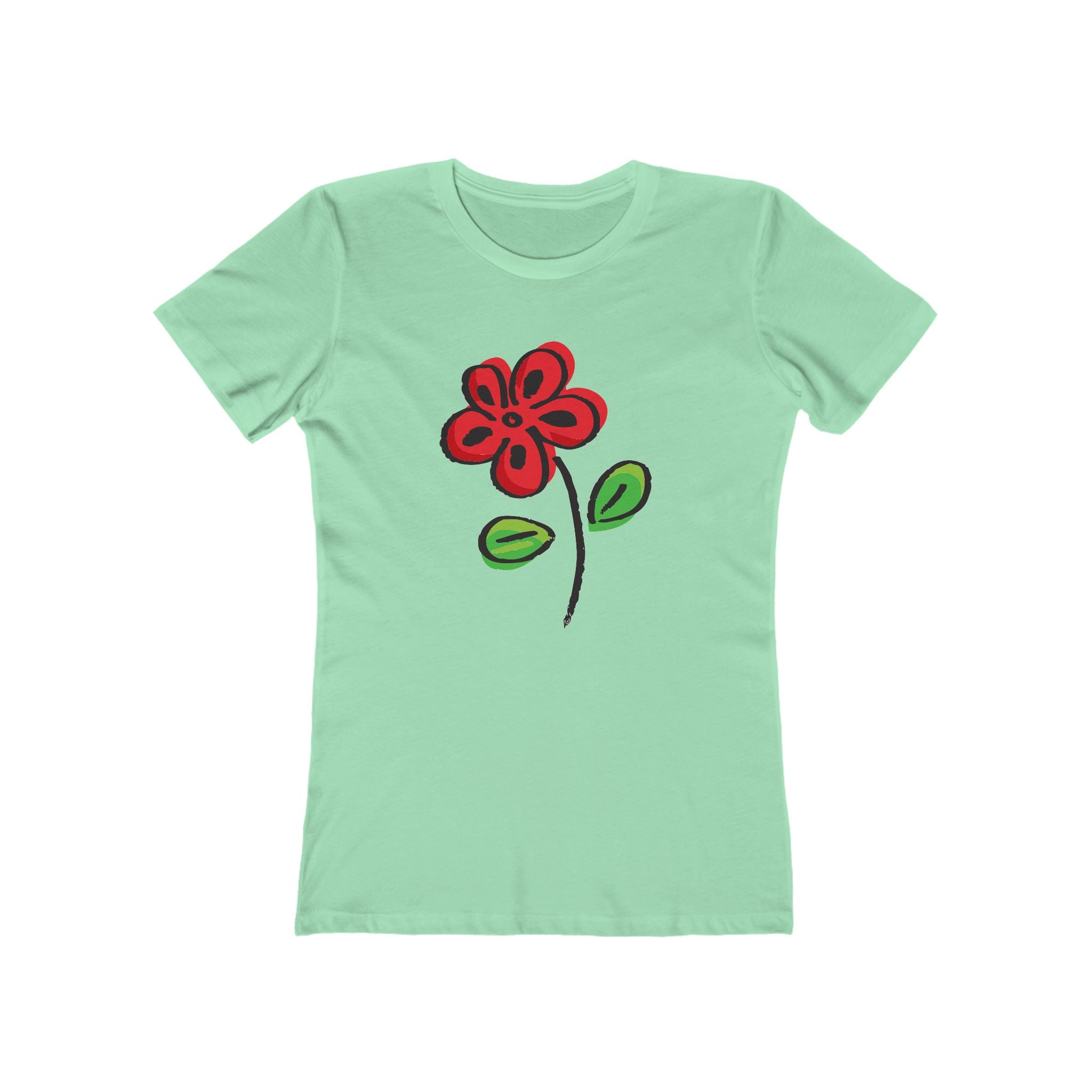 Flower Women's Tshirt, Floral Graphic Tee, Casual Top for Her, Spring Blossom Shirt, Botanical Print Blouse