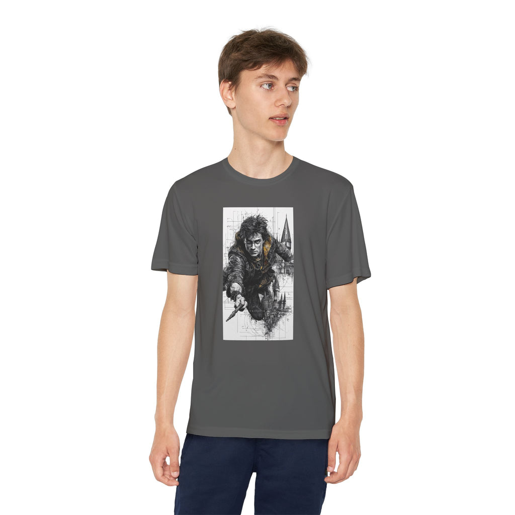 Youth Competitor Tee - Harry Potter, Wizard School Shirt, Magical Kids Top, Hogwarts Fan Gift, Sorcerer's Stone T-Shirt