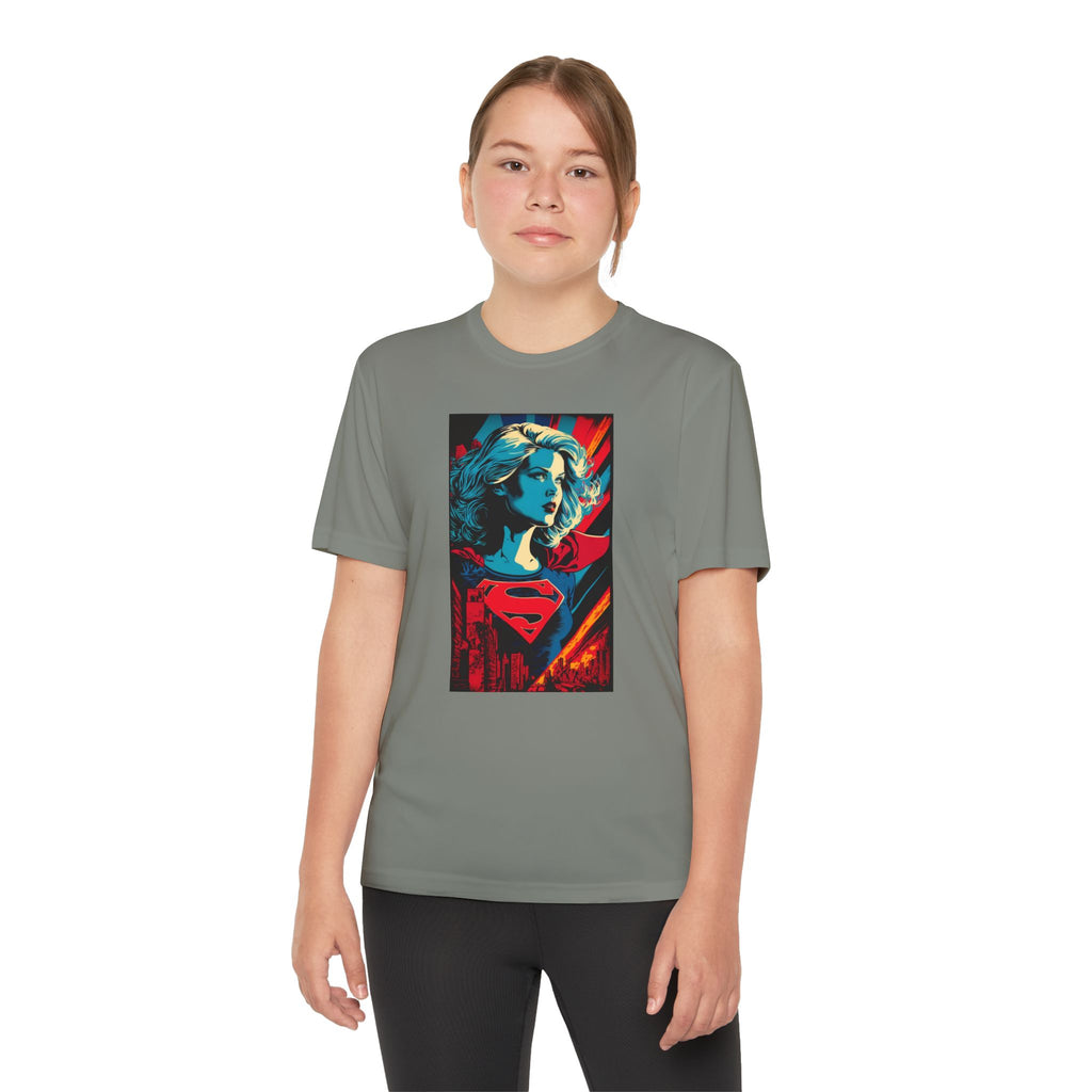 Superhero Youth T-Shirt Sports Graphic Tee, Cool Athletic Shirt for Kids