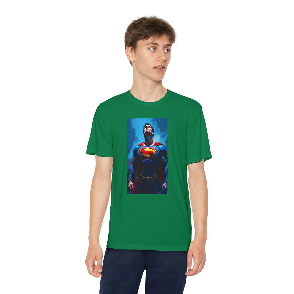 Superman Superhero Marvel T-Shirt, Youth Competitor Tee,  Kids Comic Book Hero Top, Children's Graphic Tee, Youth Super Power T-Shirt