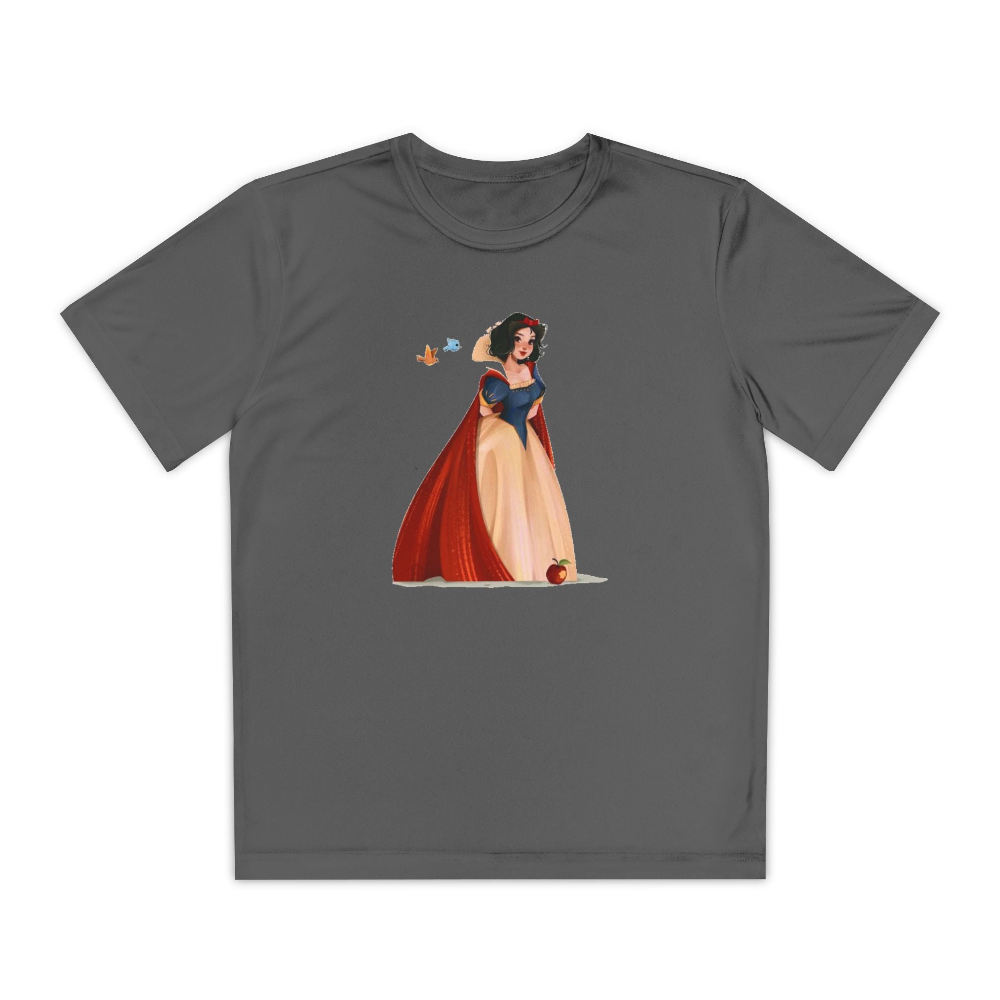 Snow White Youth T-Shirt Sports Graphic Tee, Cool Athletic Shirt for Kids, Perfect for Sports Events, Team Spirit