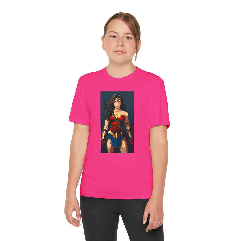 Superhero Youth T-Shirt Sports Graphic Tee, Cool Athletic Shirt for Kids